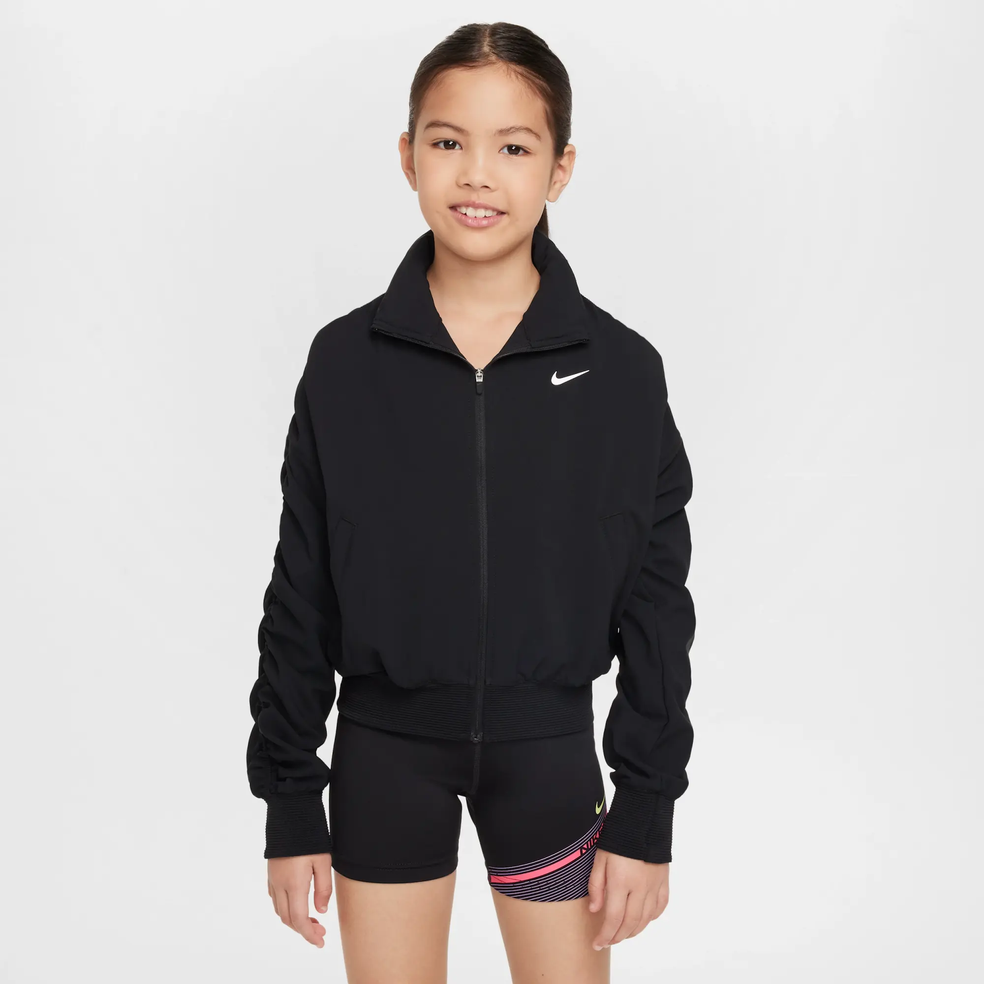 Nike Girls' Dri-FIT Lightweight Jacket - Black - Polyester