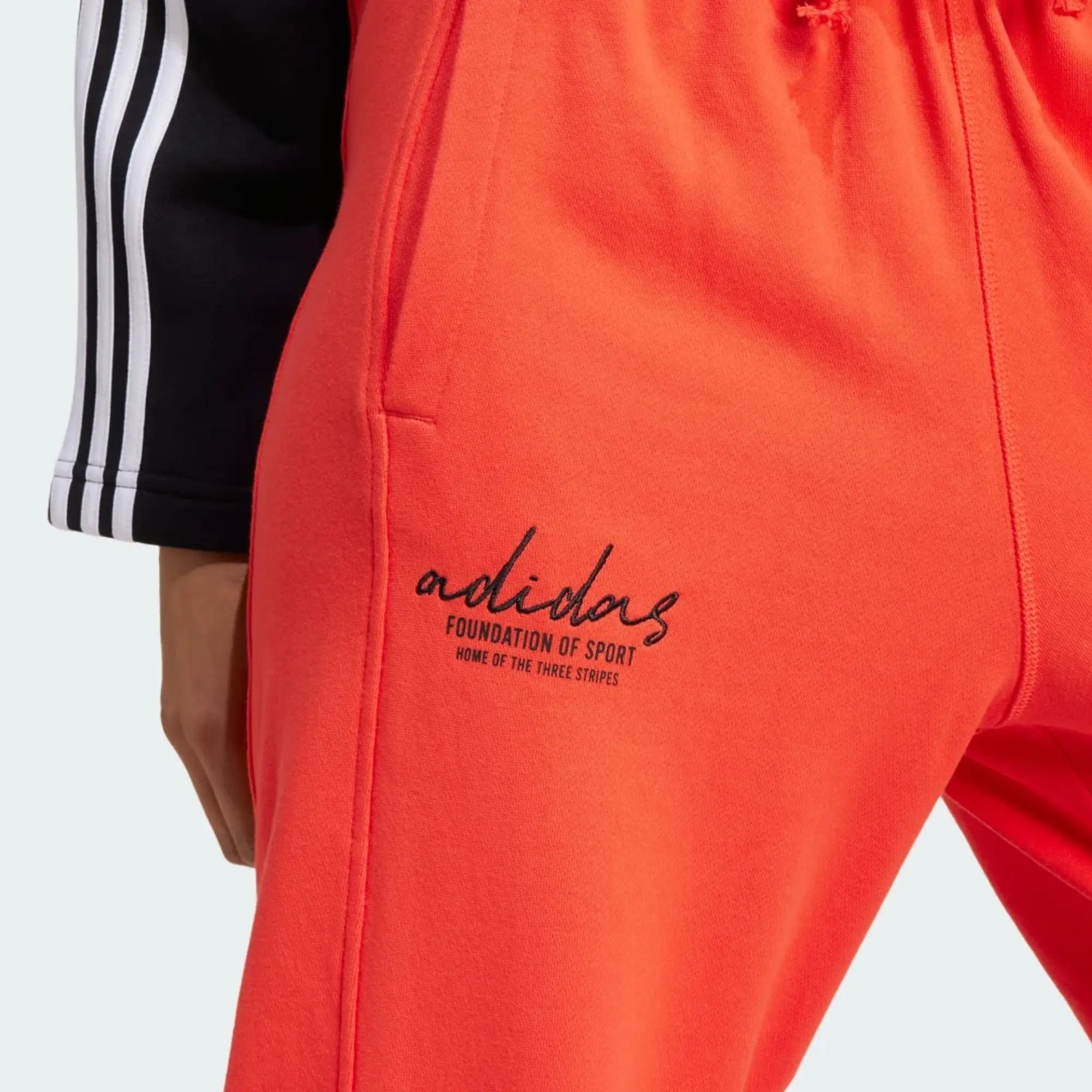 adidas Signature Graphic Embroidery French Terry Straight Leg Joggers