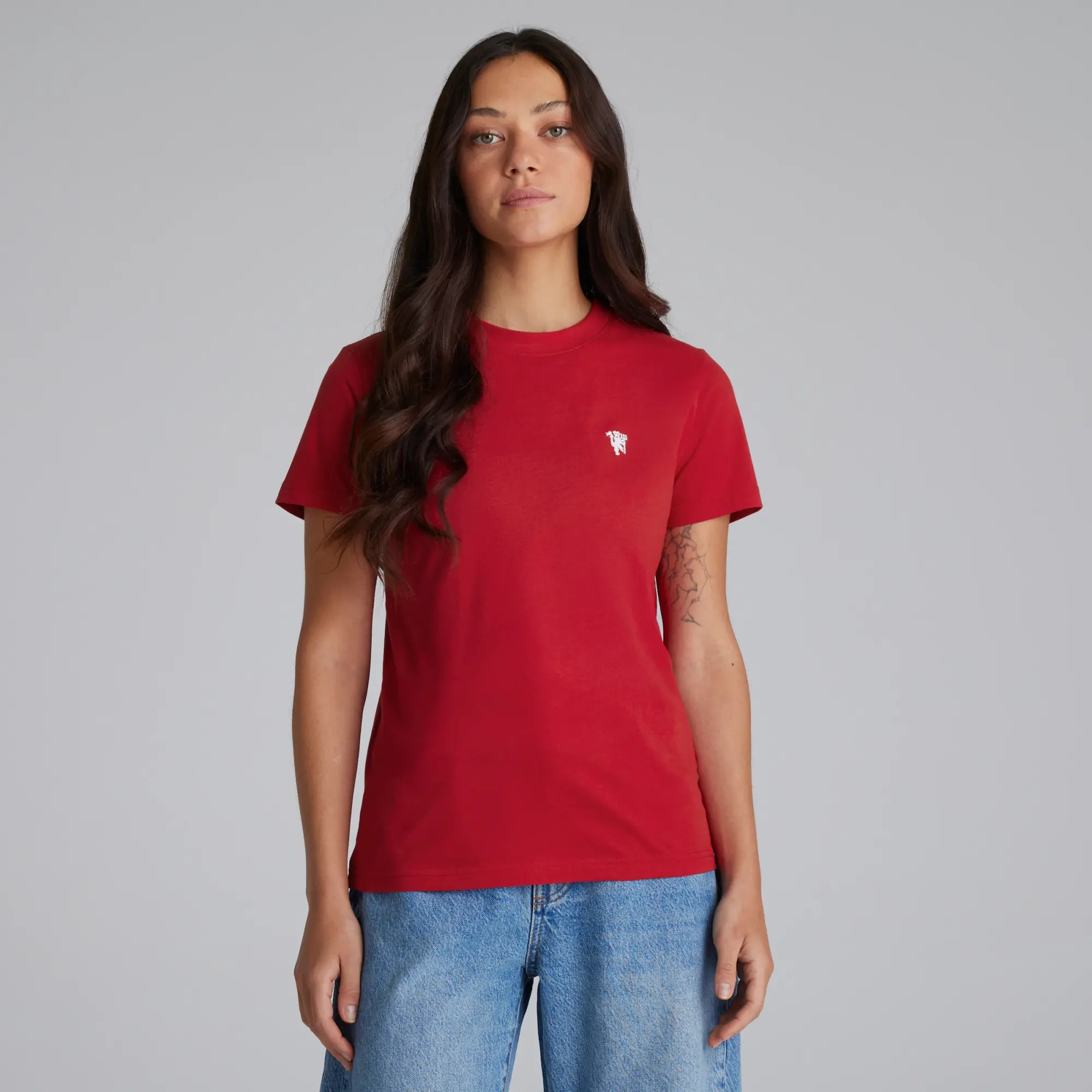 Manchester United Womens Devil Emblem T-Shirt Red