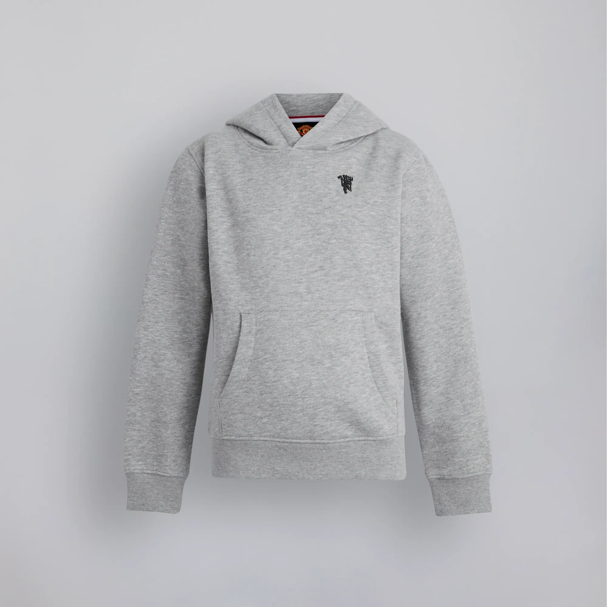 Manchester United Kids Devil Emblem Overhead Hoodie Grey