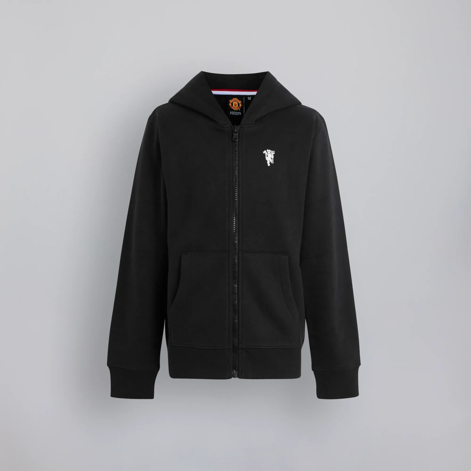 Manchester United Kids Devil Emblem Full Zip Hoodie Black