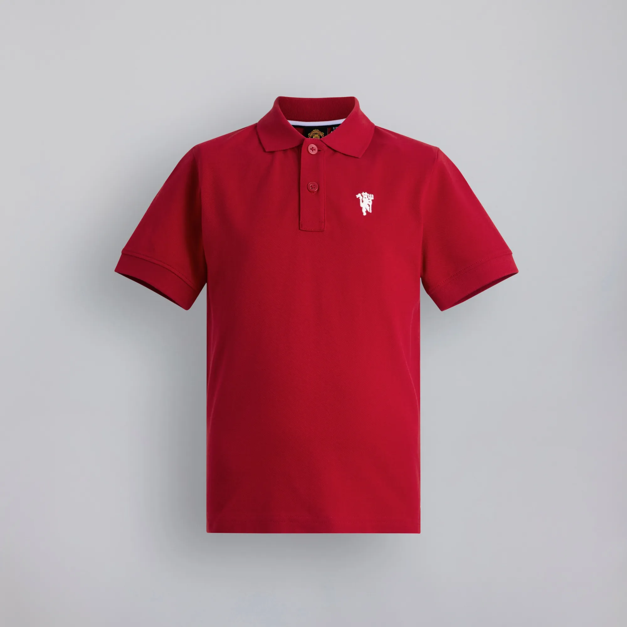 Manchester United Kids Devil Emblem Polo Shirt Red