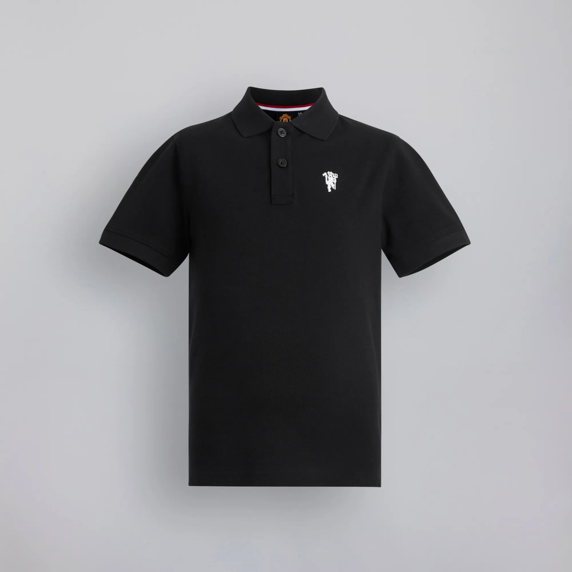 Manchester United Kids Devil Emblem Polo Shirt Black