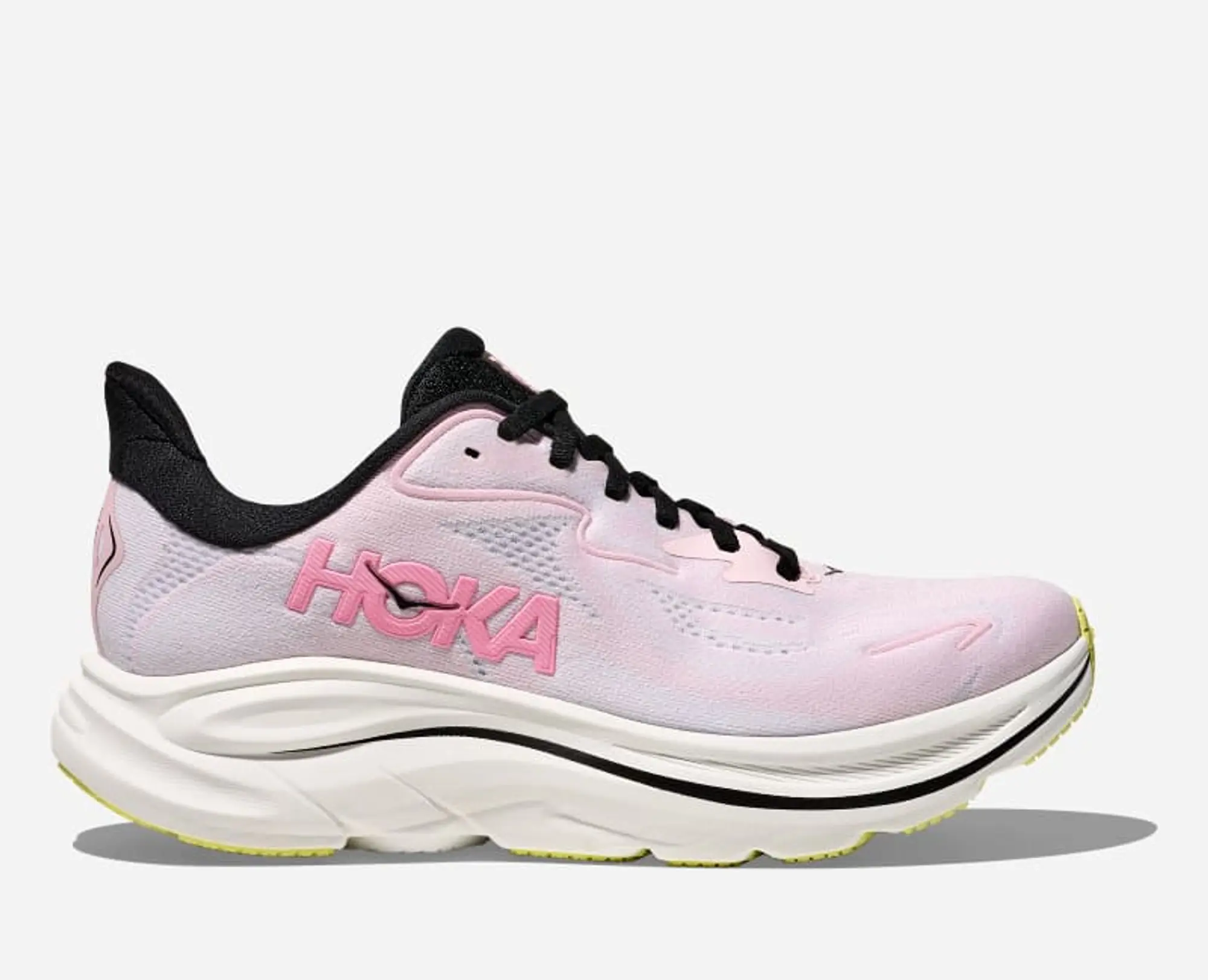 HOKA Women's Clifton 10 Road Running Shoes in Carnation/Starlight Glow