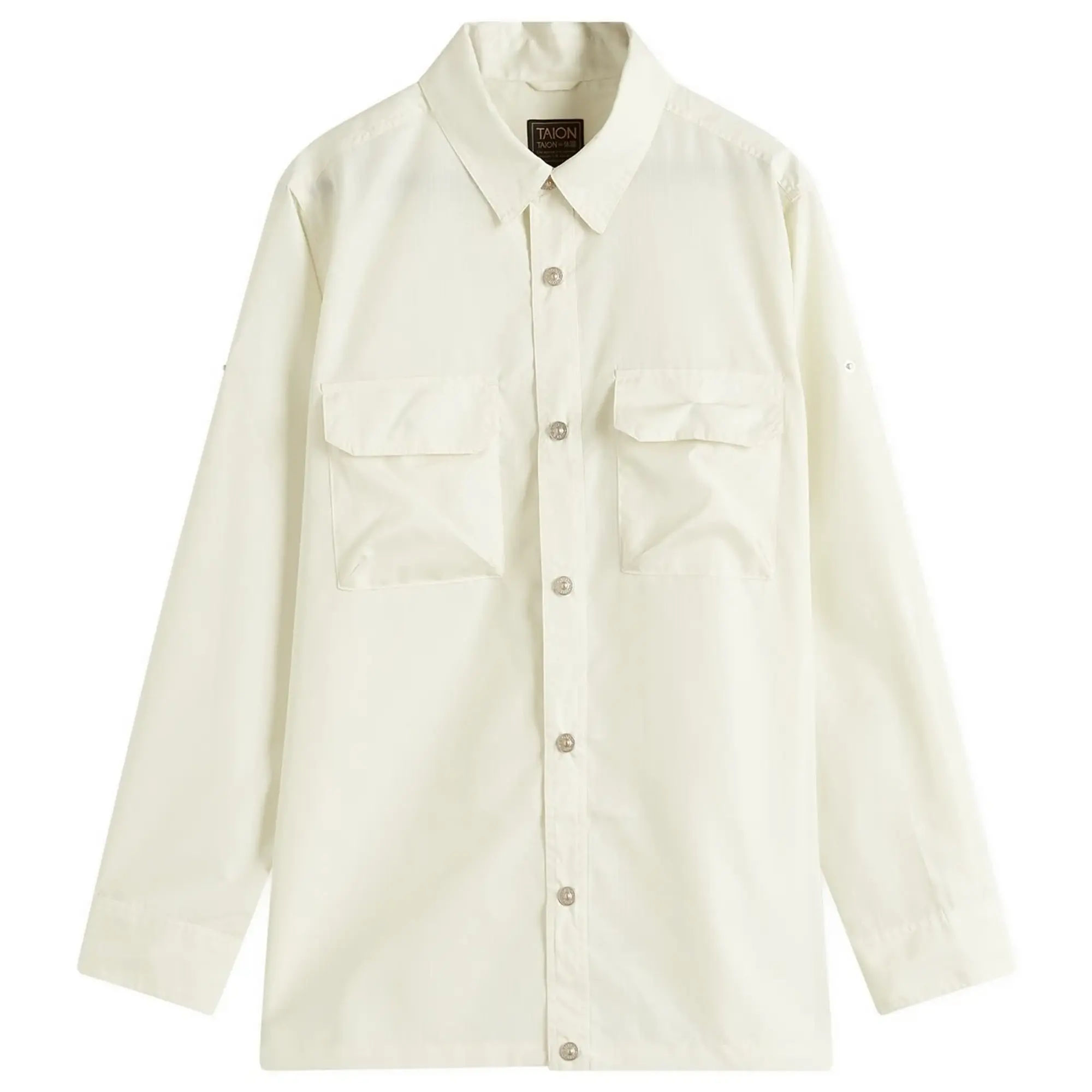 Taion Men's Military Pocket Shirt Off White