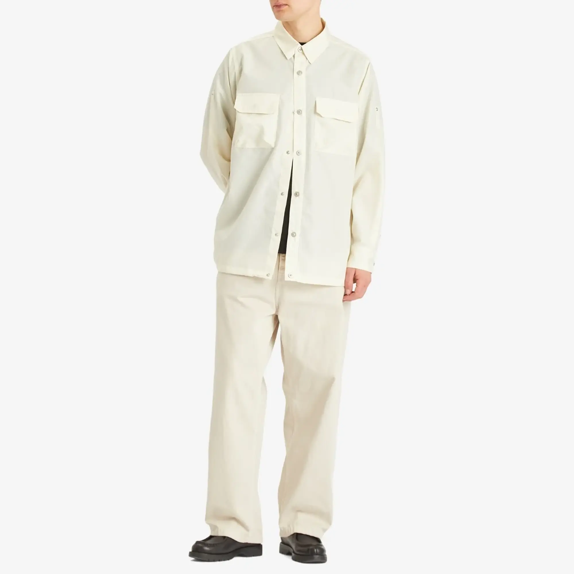 Taion Men's Military Pocket Shirt Off White