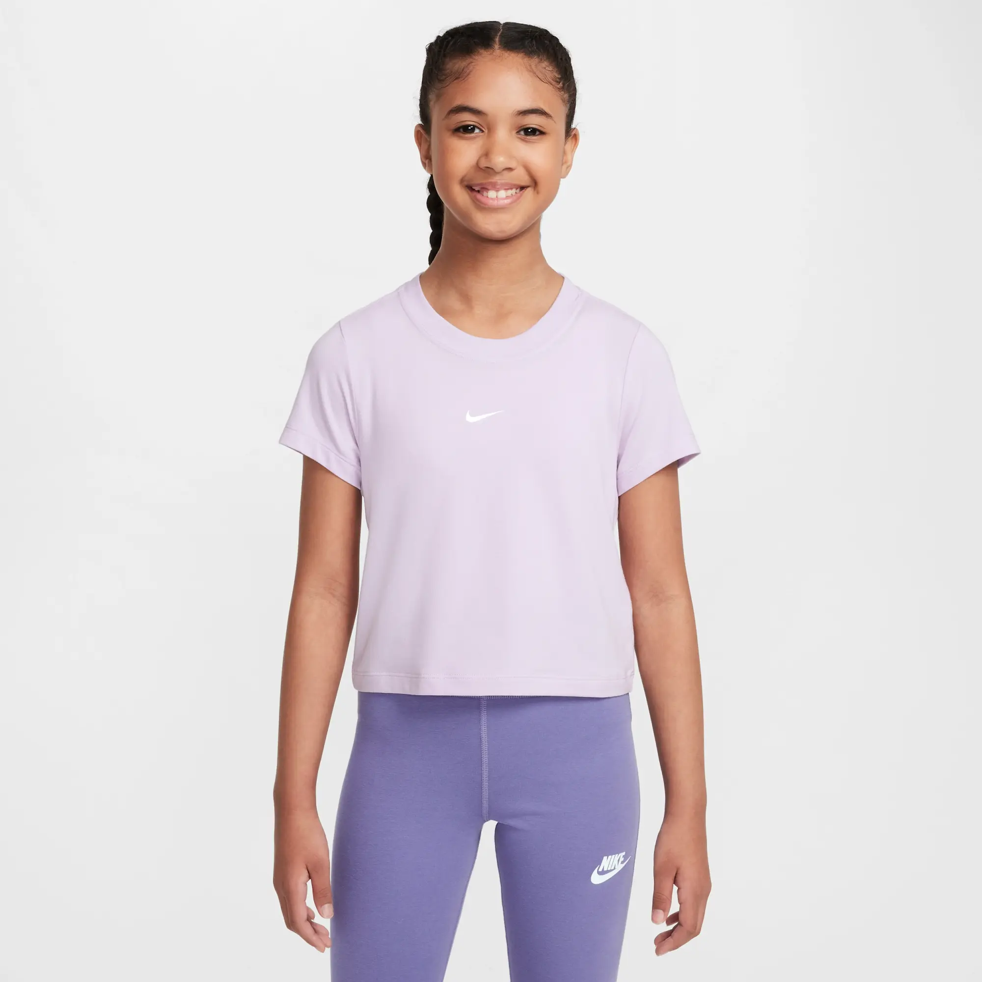 Nike Sportswear Older Kids' (Girls') Cropped T-Shirt - Purple
