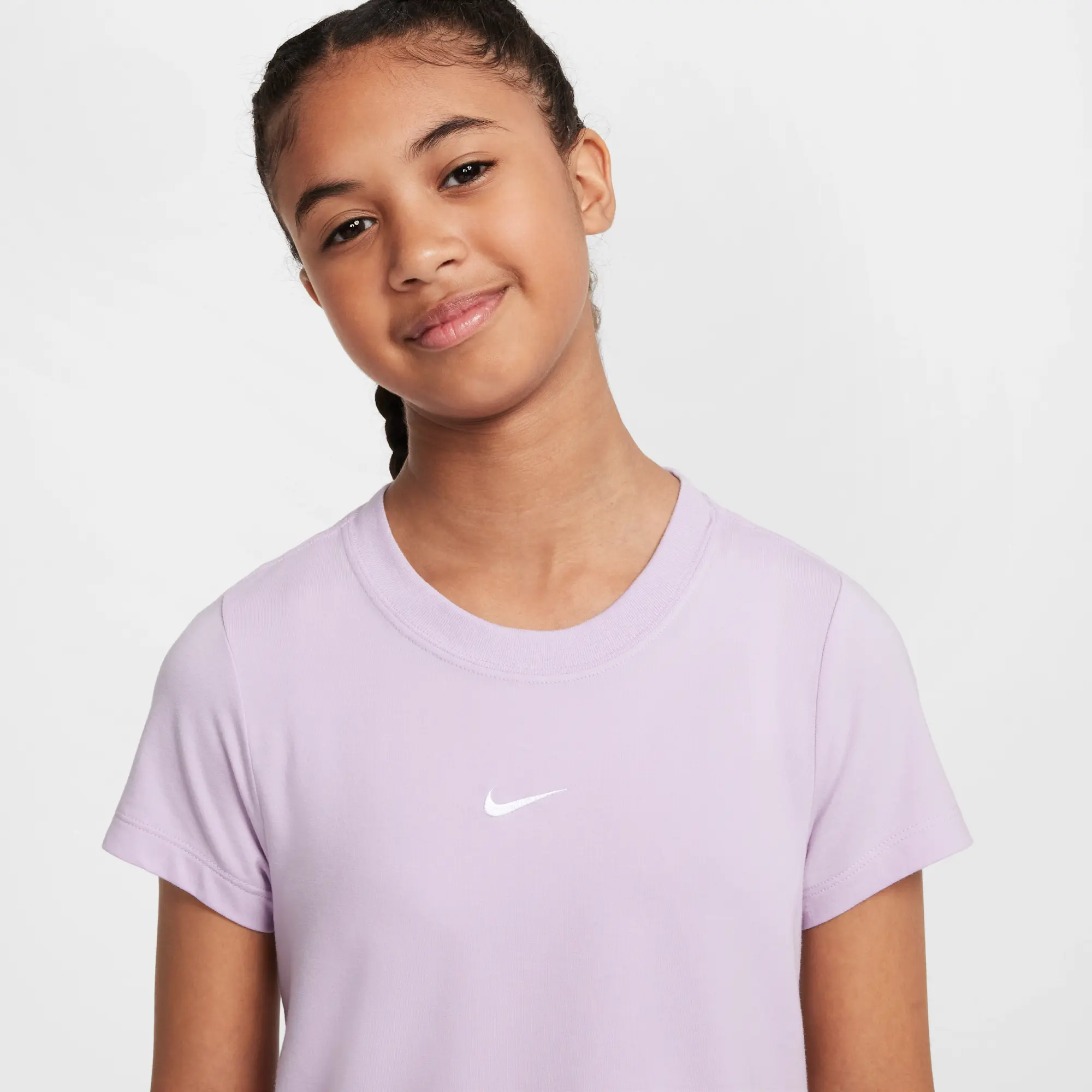 Nike Sportswear Older Kids' (Girls') Cropped T-Shirt - Purple
