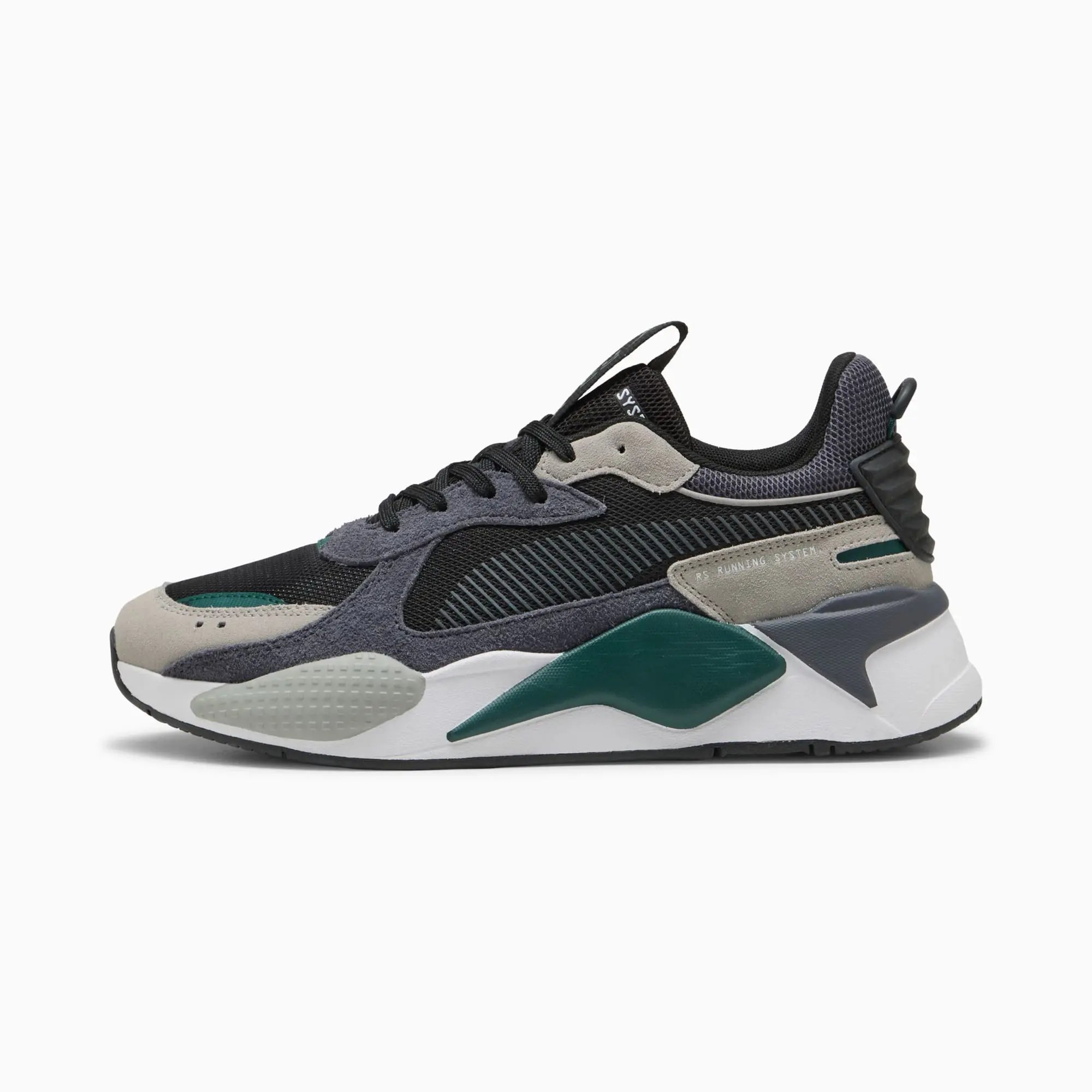 PUMA RS-X Heritage Sneakers, Black/Galactic Grey, size 10