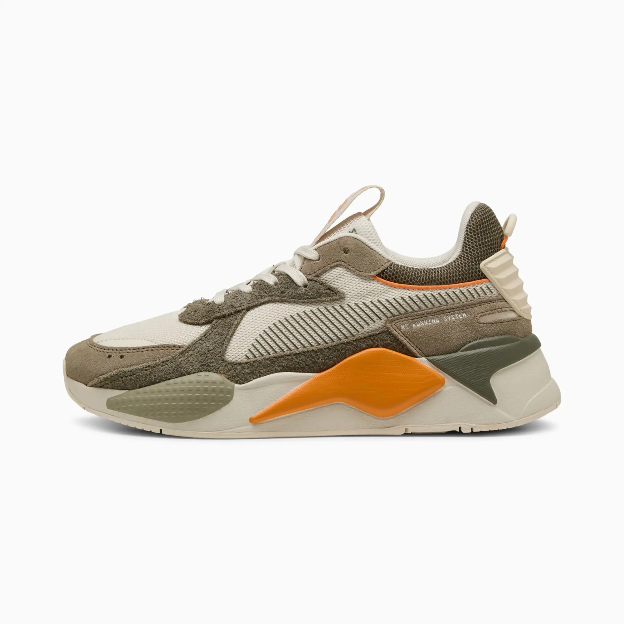 PUMA RS-X Heritage Sneakers, Alpine Snow/Loden Green, size 10