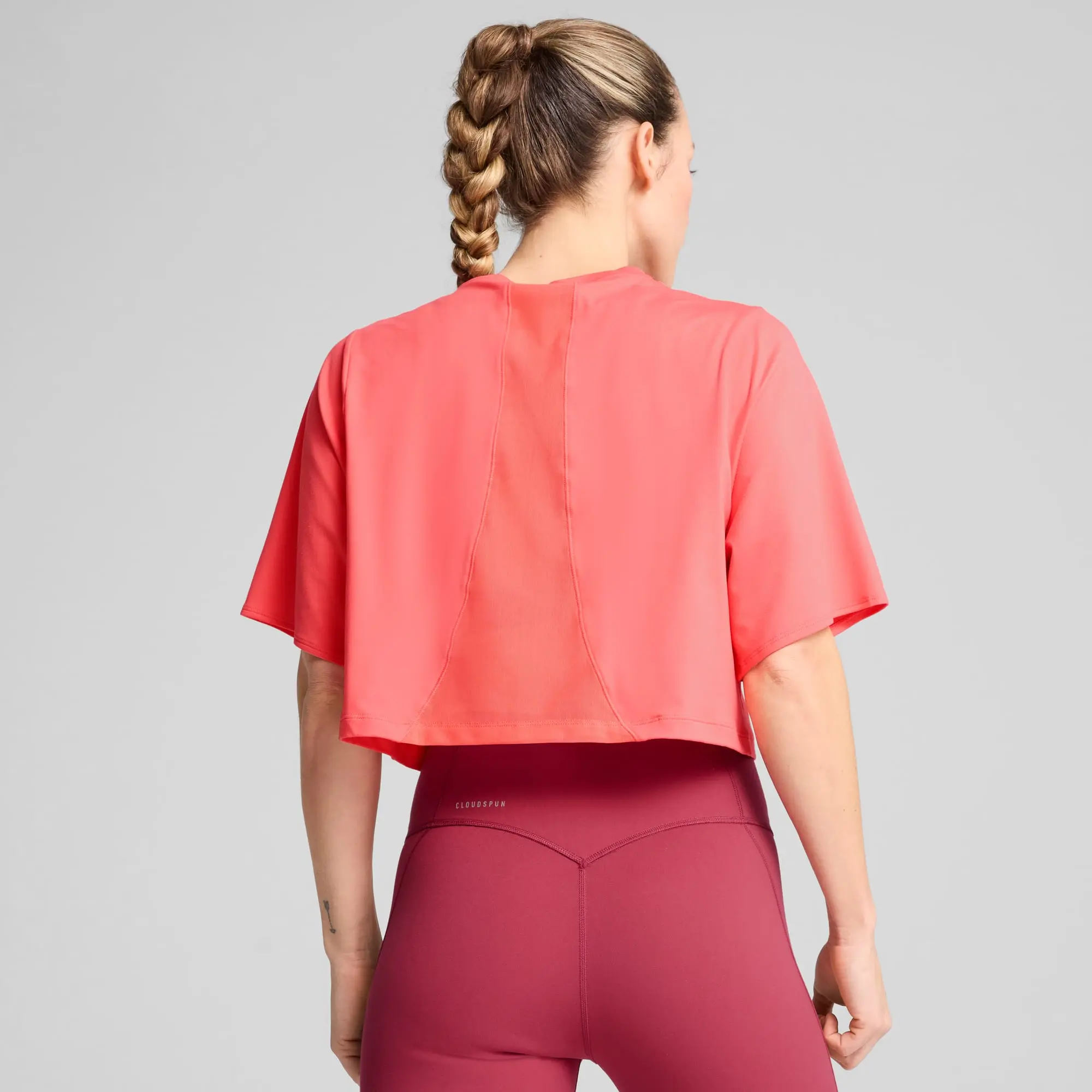 PUMA Cloudspun Mesh Tee Women, Peach Frost, size 3XL