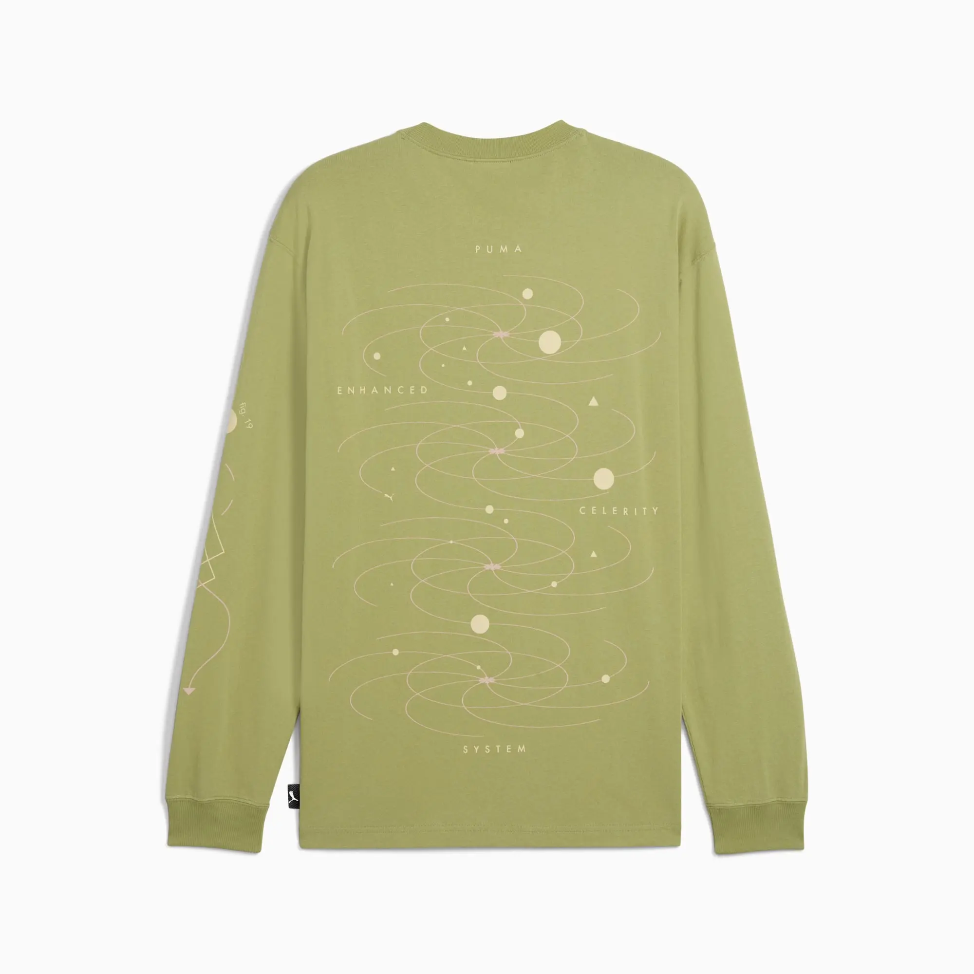 PUMA House Of Graphics Celerity Long Sleeve Top Men, Calming Green, size Large