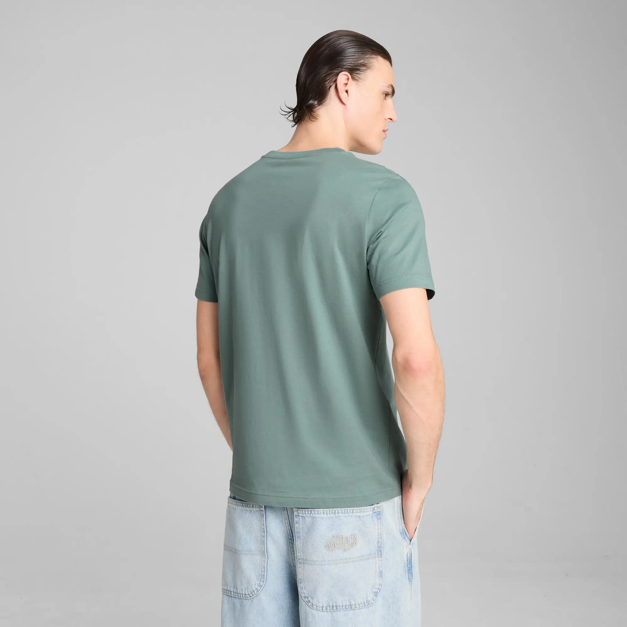 PUMA Ess No. 1 Logo T-Shirt Men, Green Moon, size 3XL