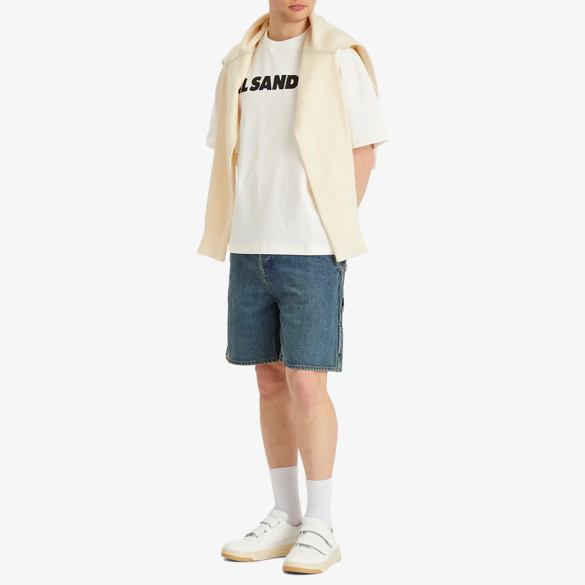 Jil Sander+ Men's Regular Fit 5 Pocket Denim Shorts Blue