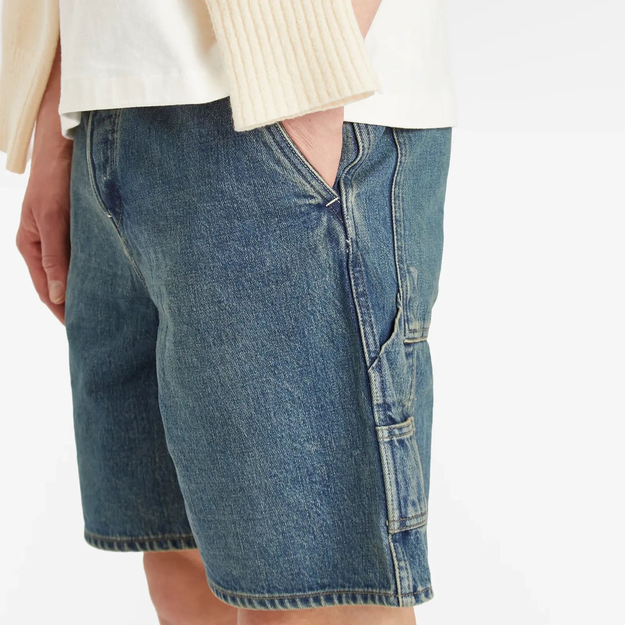 Jil Sander+ Men's Regular Fit 5 Pocket Denim Shorts Blue