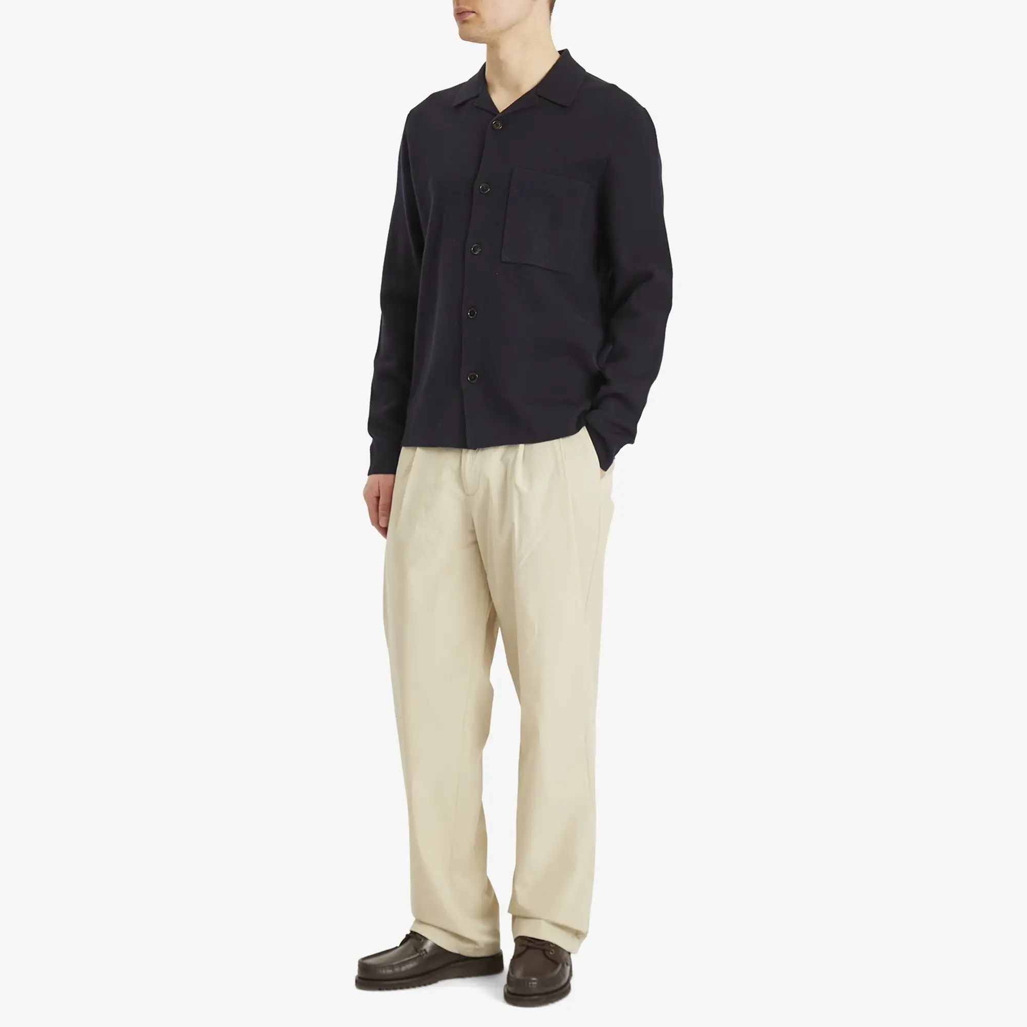 Norse Projects Men's Nicolai Merino Cotton Milano Jacket Dark Navy