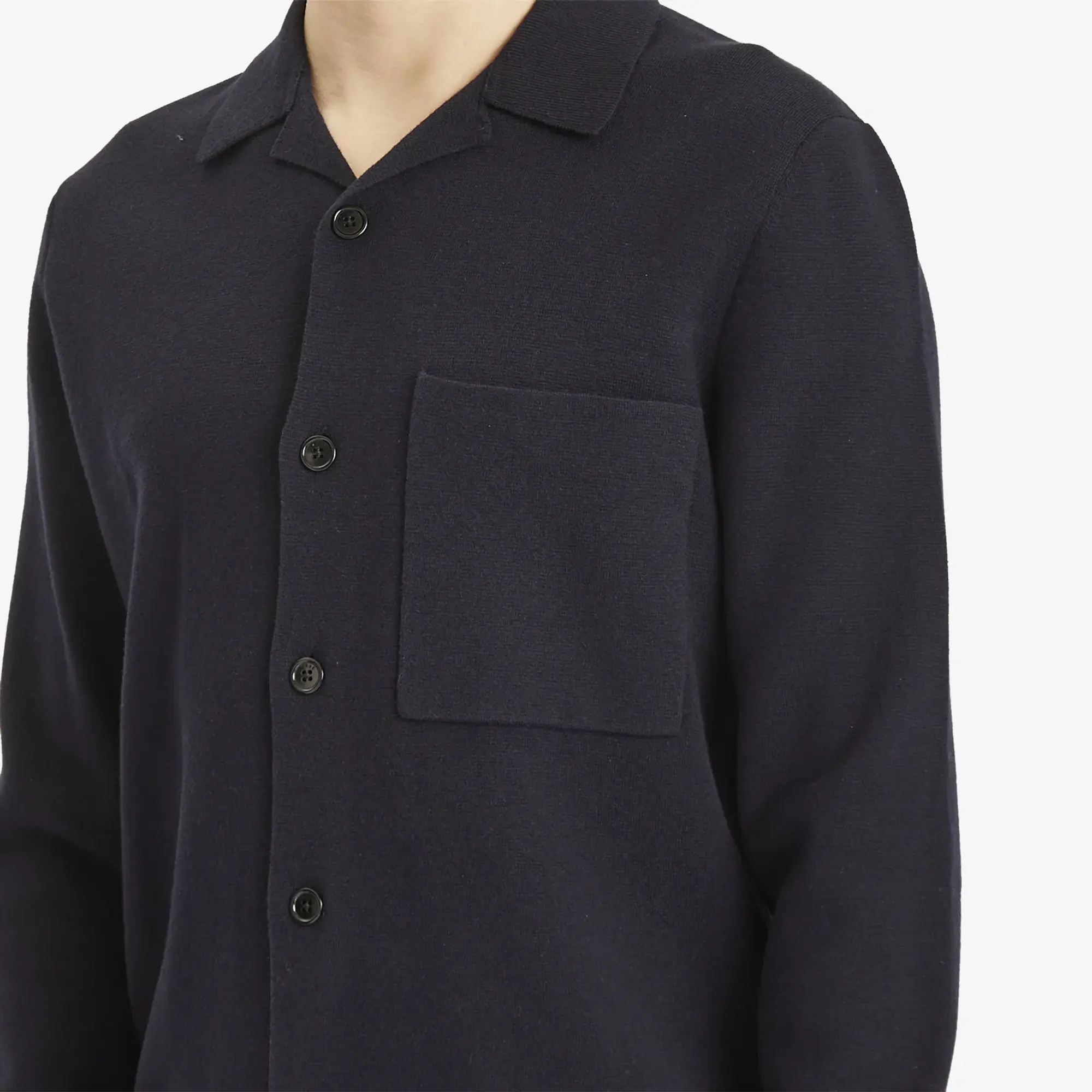 Norse Projects Men's Nicolai Merino Cotton Milano Jacket Dark Navy