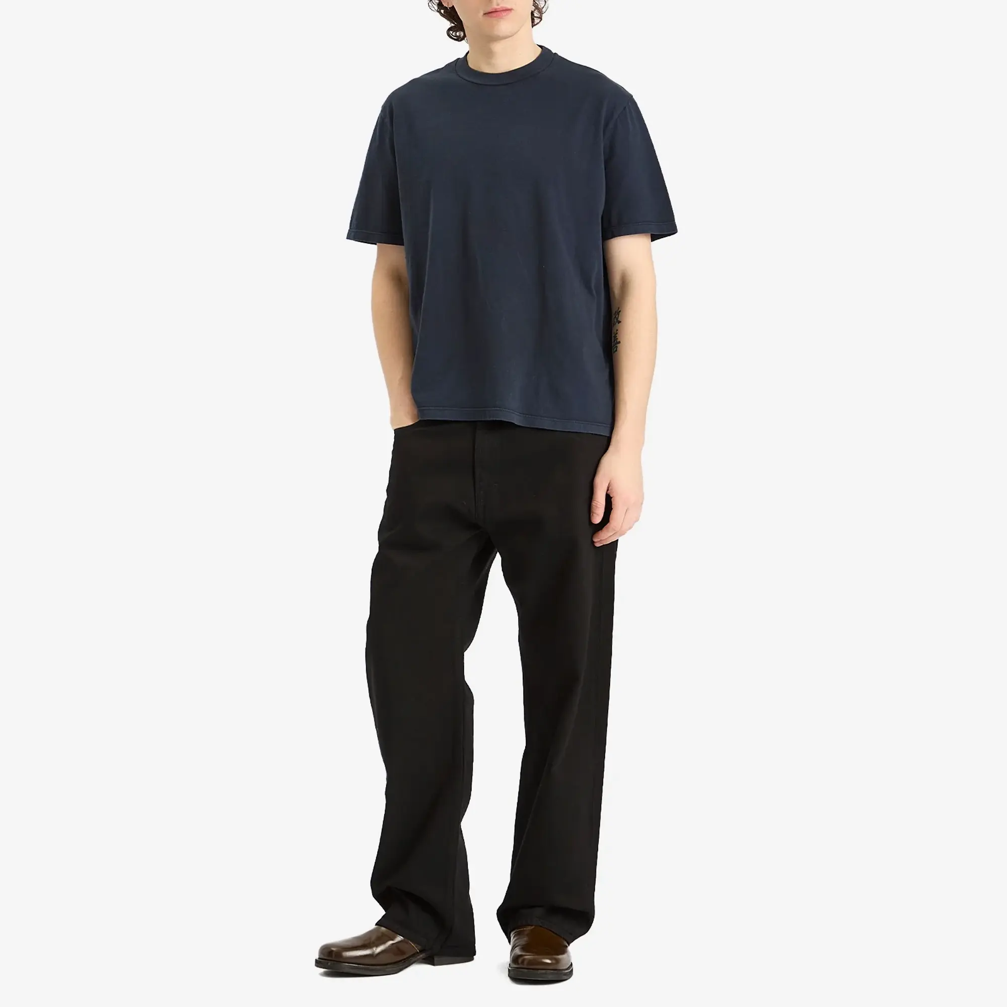 Our Legacy Men's Box T-Shirt Worn Blue Legacy Jersey