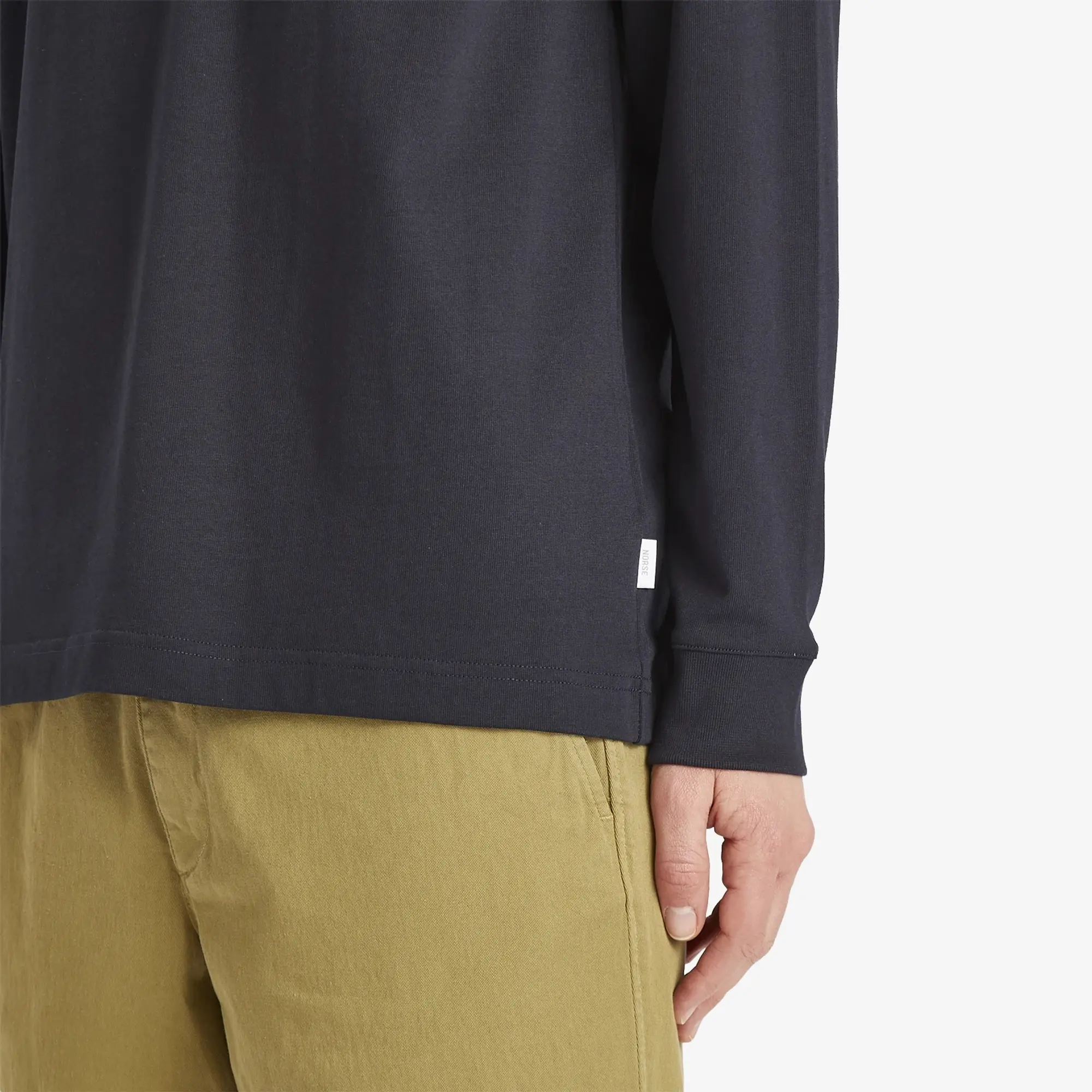 Norse Projects Men's Standard Heavy Loose Long Sleeve T-Shirt Dark Navy