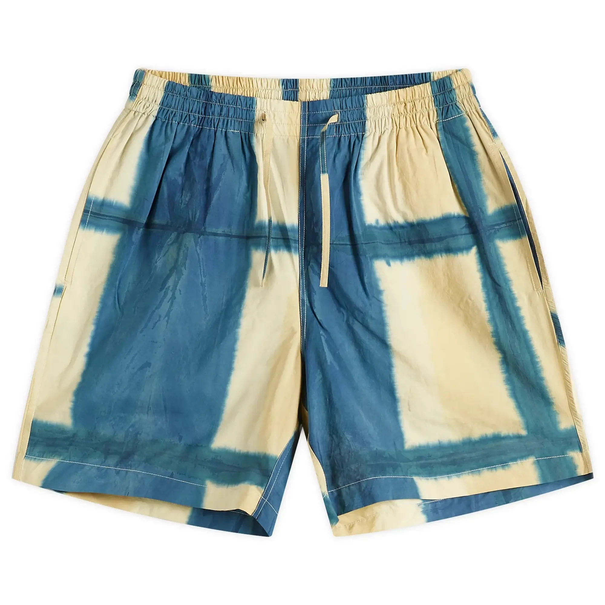 Kardo Men's Clamp Dye Drawstring Shorts Blue