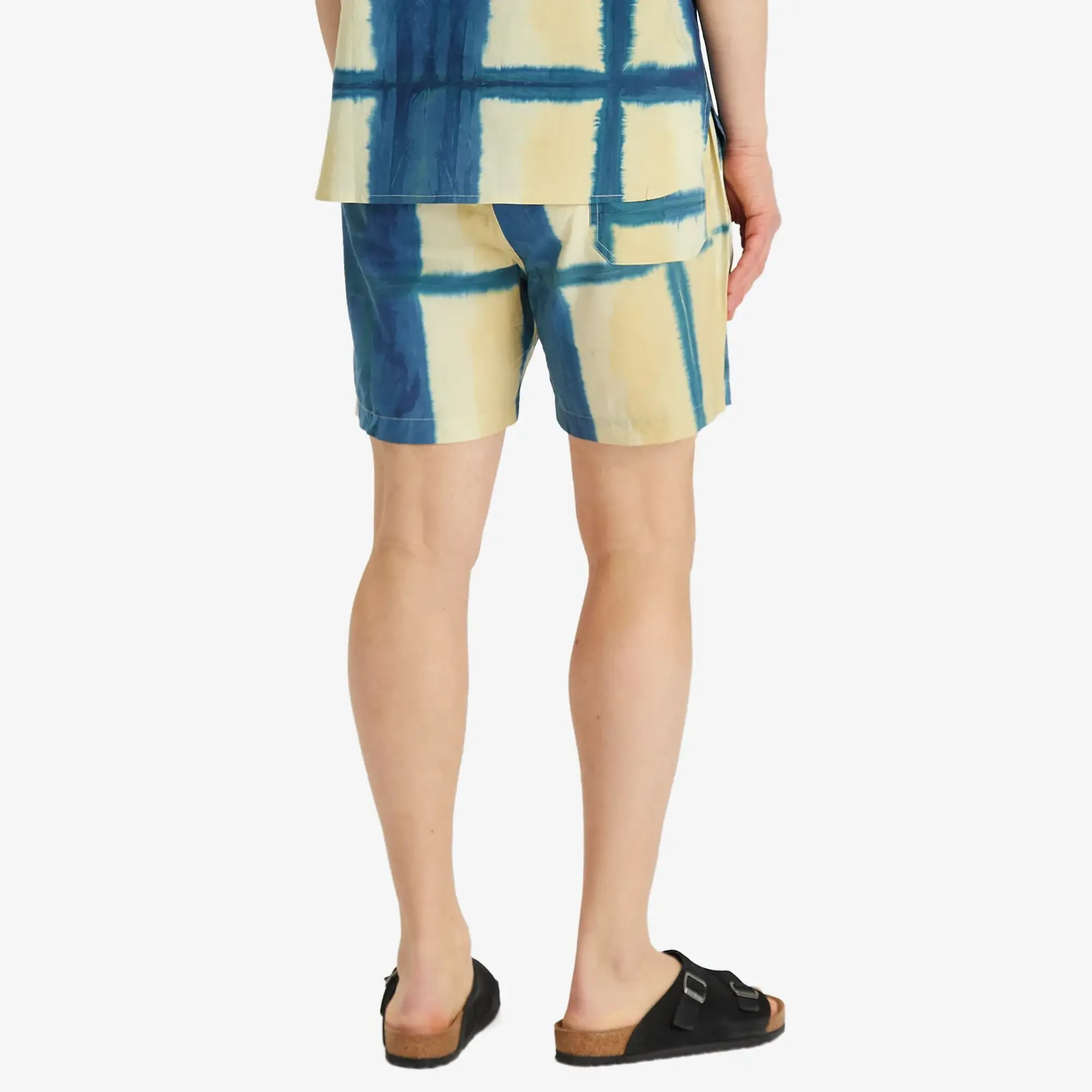 Kardo Men's Clamp Dye Drawstring Shorts Blue