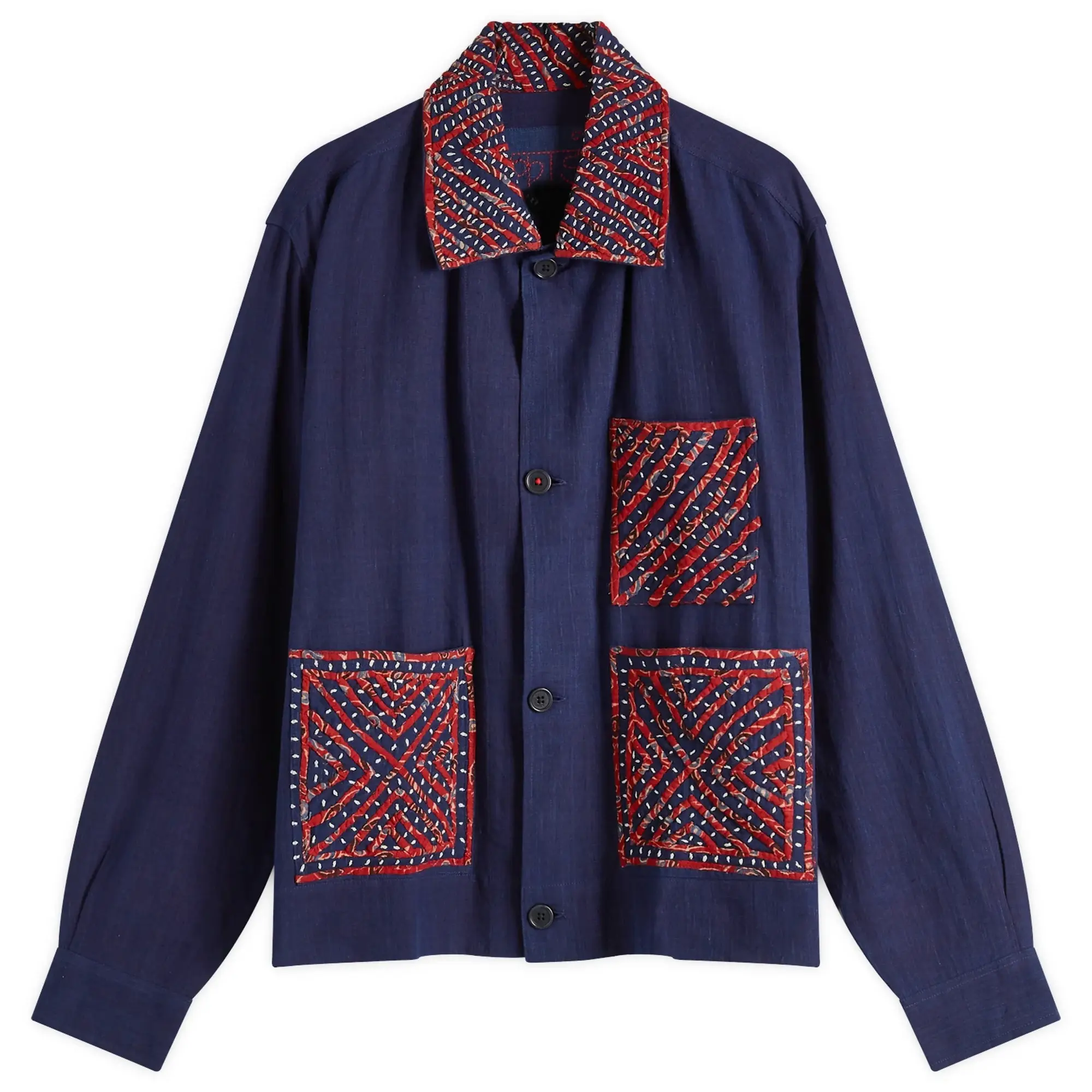 Kardo Men's Bodhi Patchwork Jacket Navy