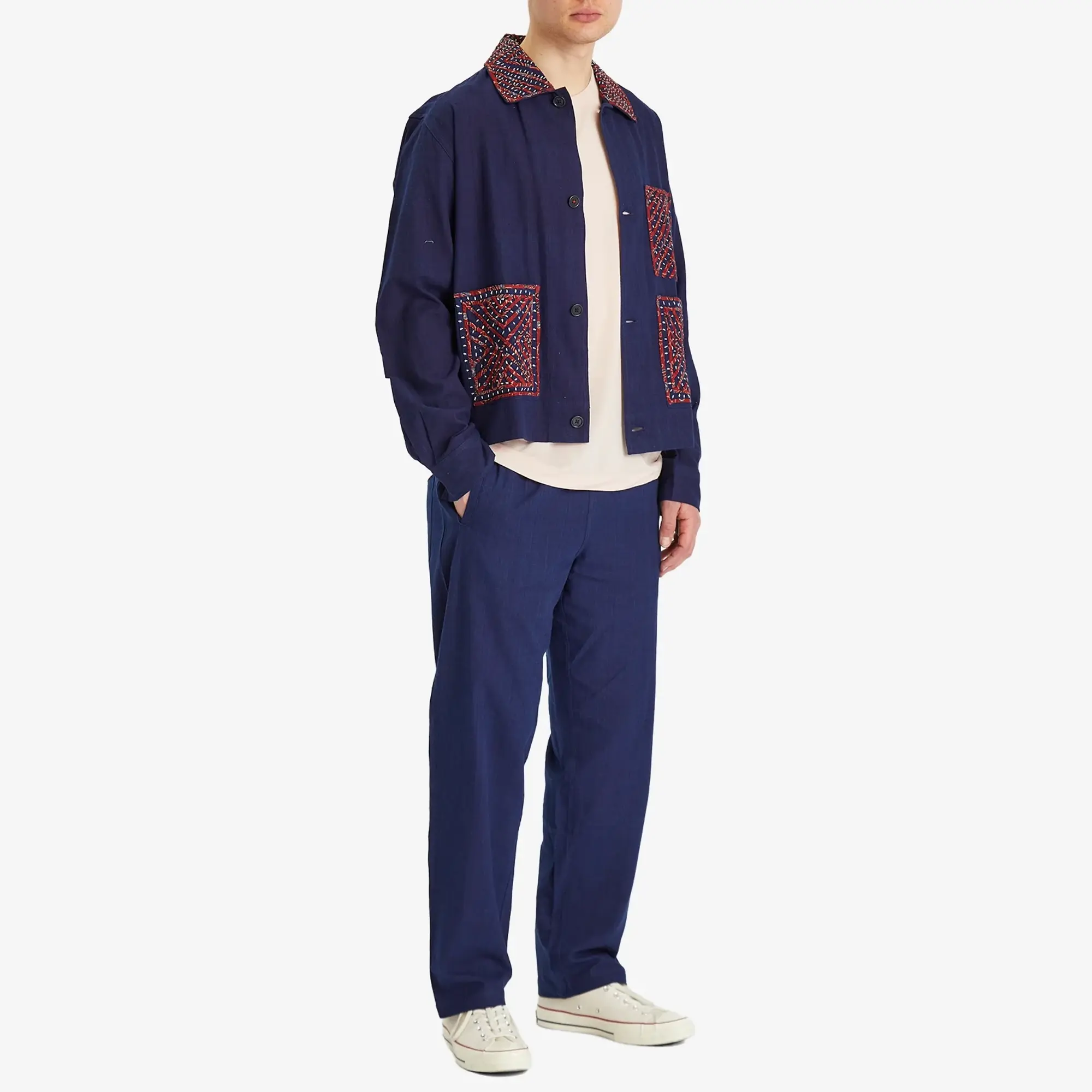 Kardo Men's Bodhi Patchwork Jacket Navy