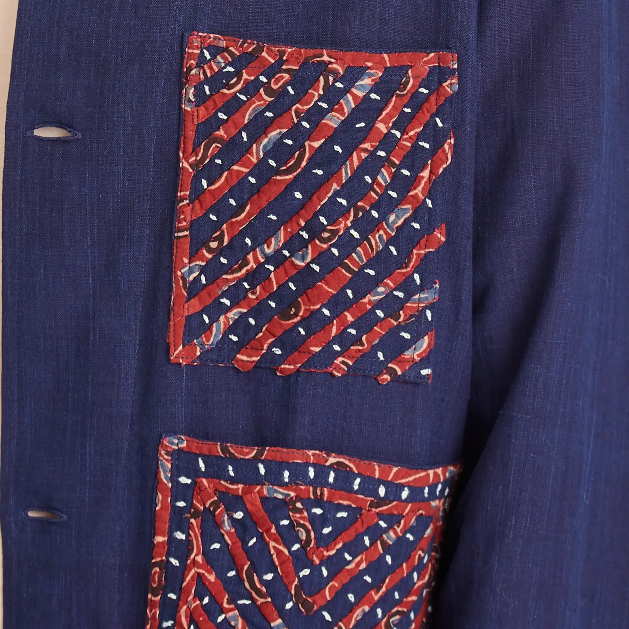 Kardo Men's Bodhi Patchwork Jacket Navy
