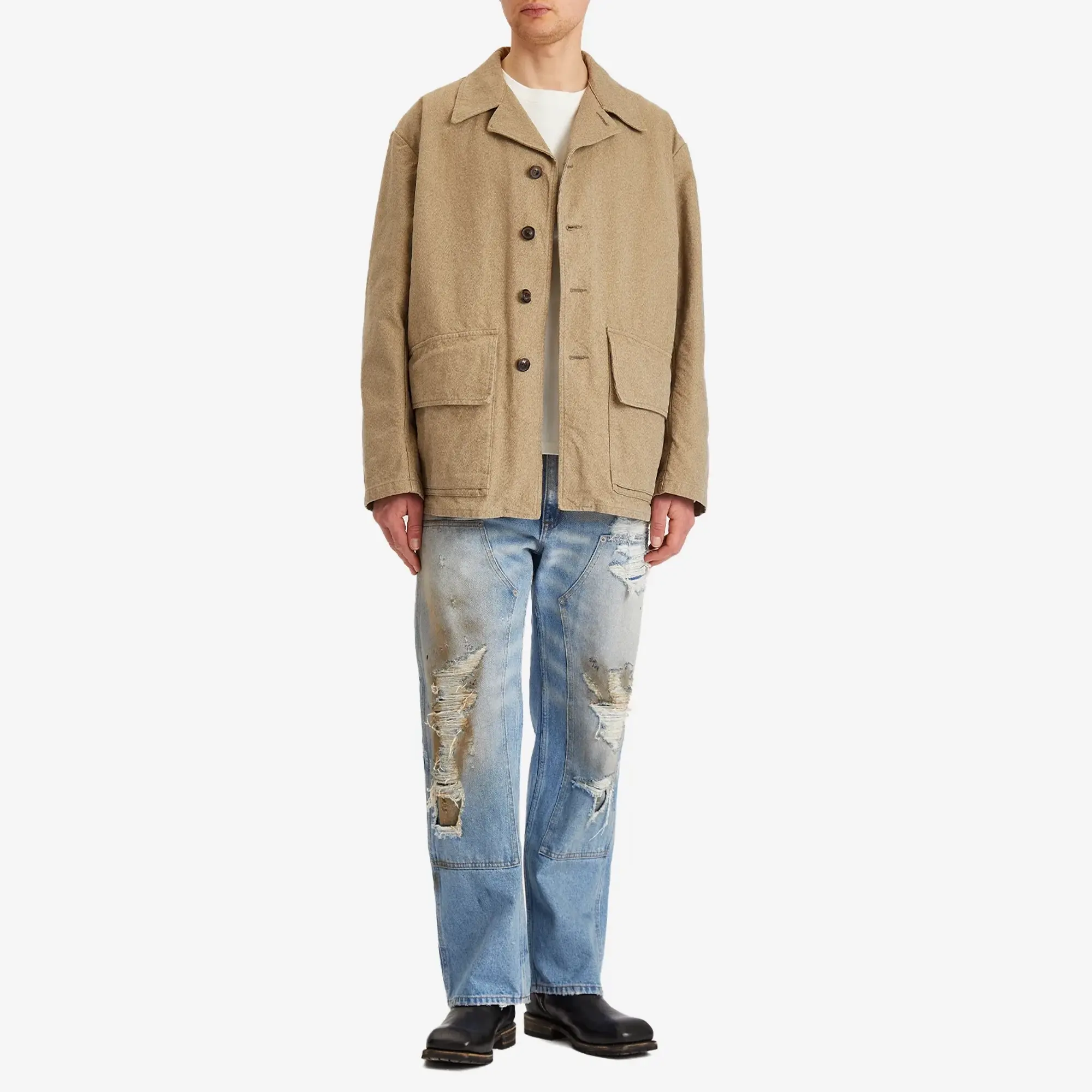 Maison Margiela Men's Cotton Chore Jacket Sand