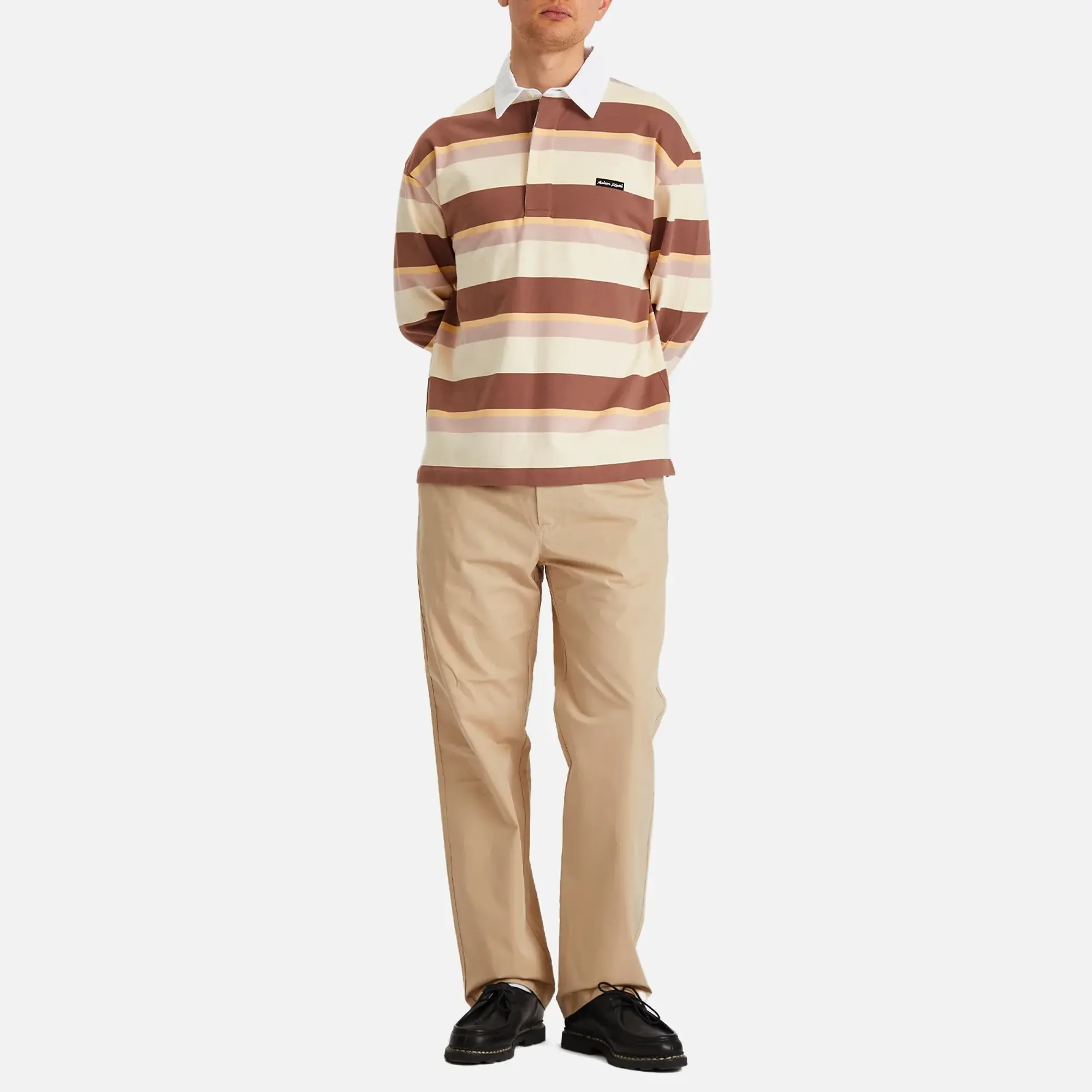 Maison Kitsune Handwriting Casual Trousers Dune