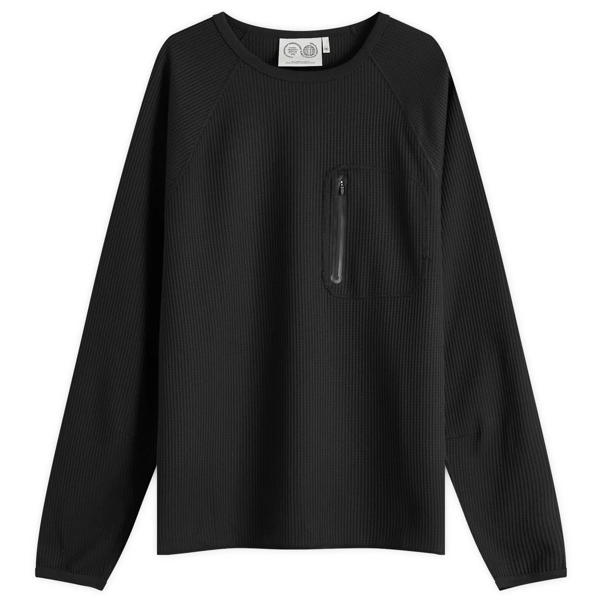 Purple Mountain Observatory Men's Waffle Long Sleeve T-Shirt Black