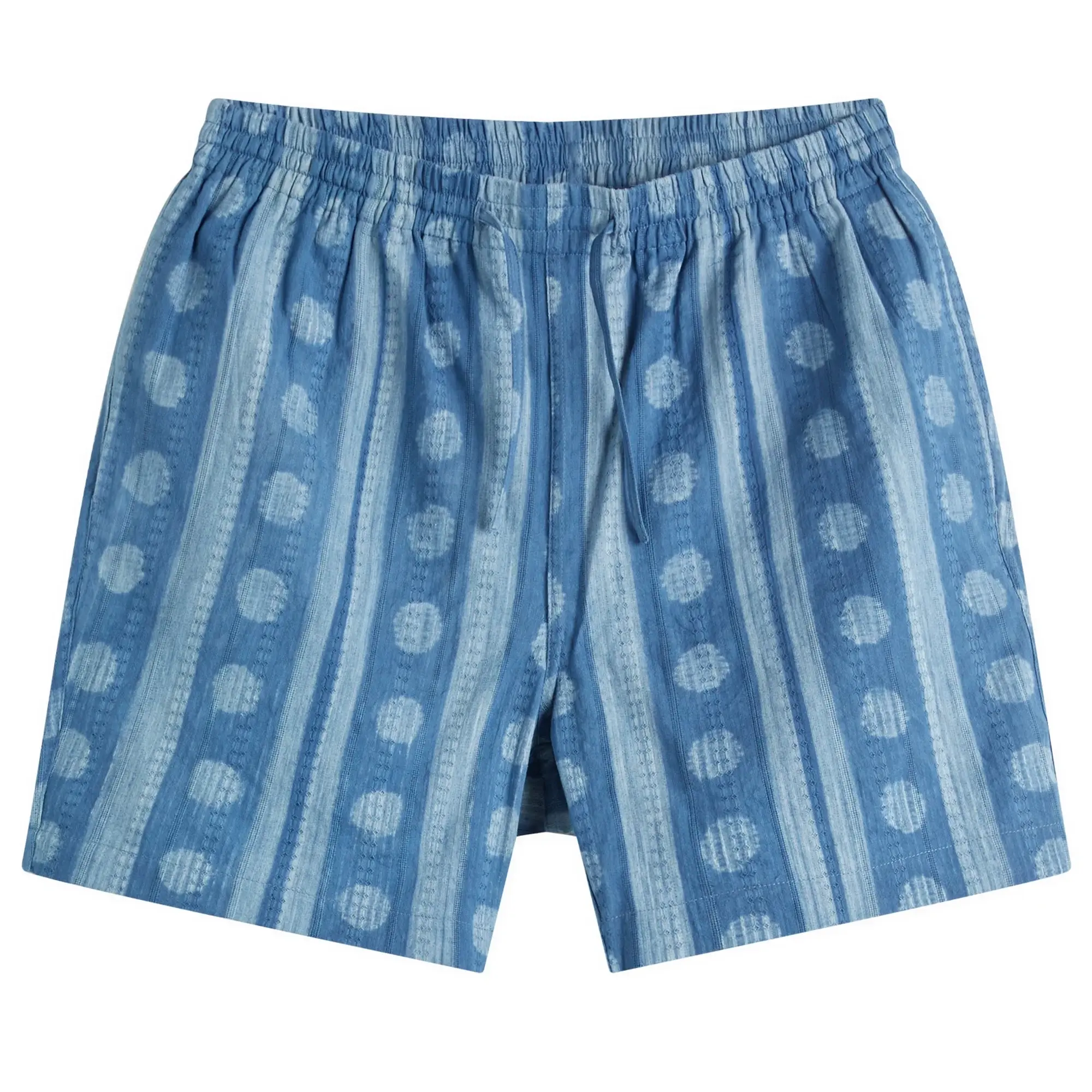 Kardo Men's Shibori Dye Drawstring Shorts Blue