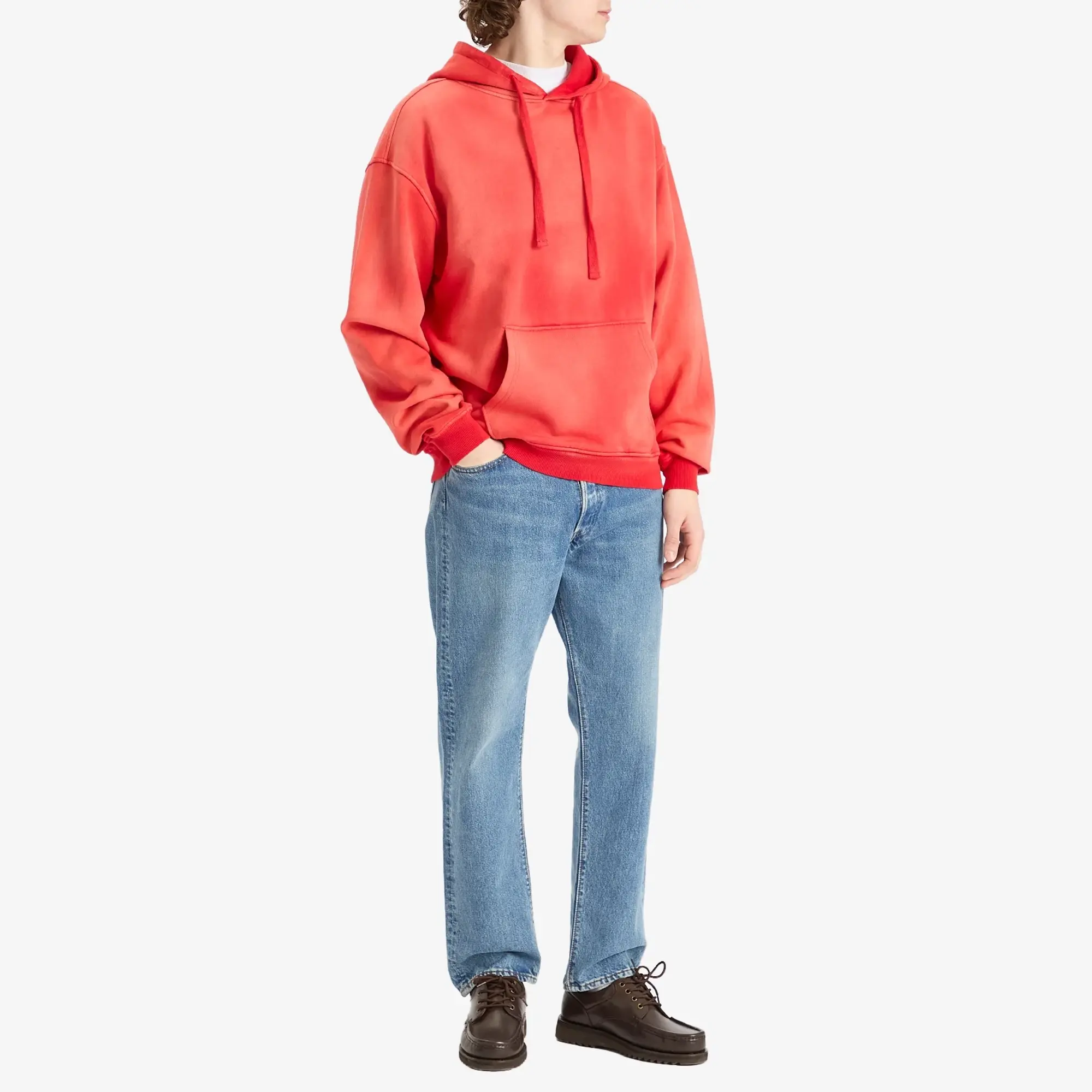 Dubbleware Men's Sun Faded Hoodie Red
