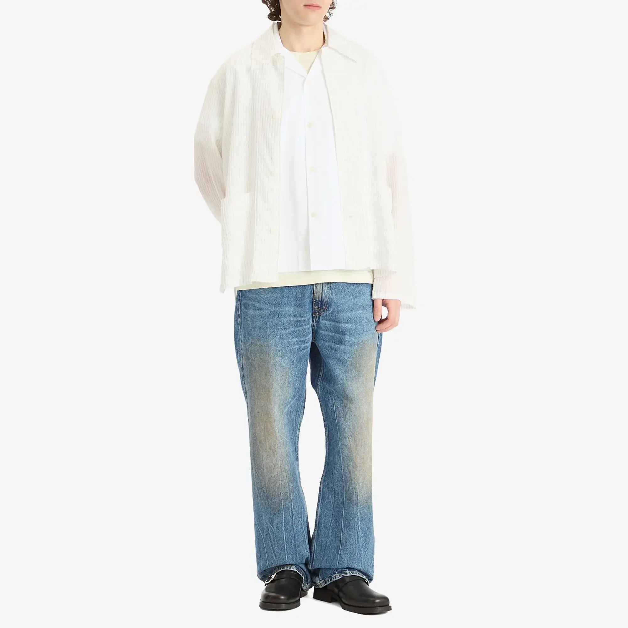 Our Legacy Men's Haven Jacket Baws Stripe Holiday Viscose