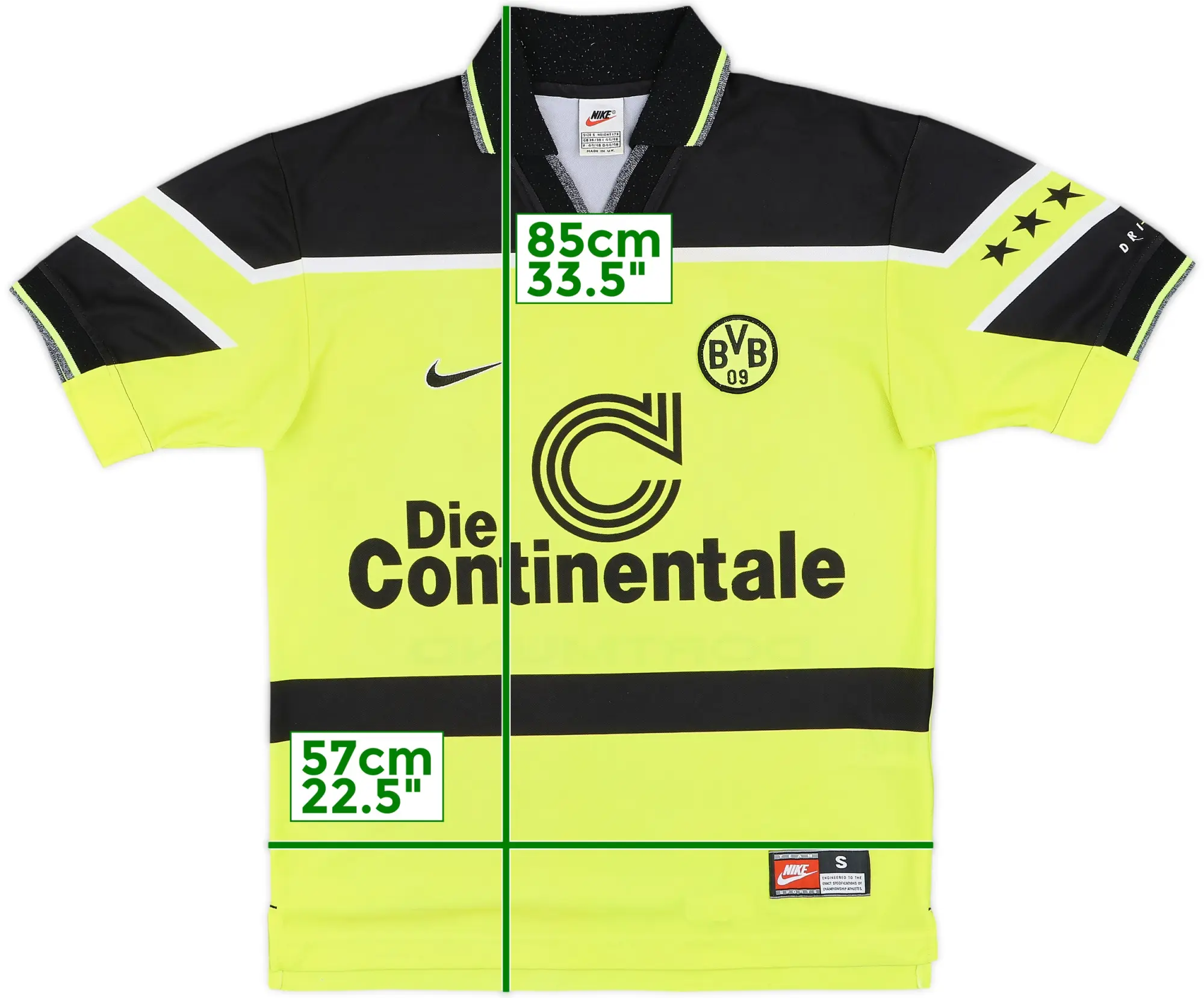 Nike Borussia Dortmund Boys SS Home Shirt 1997/98