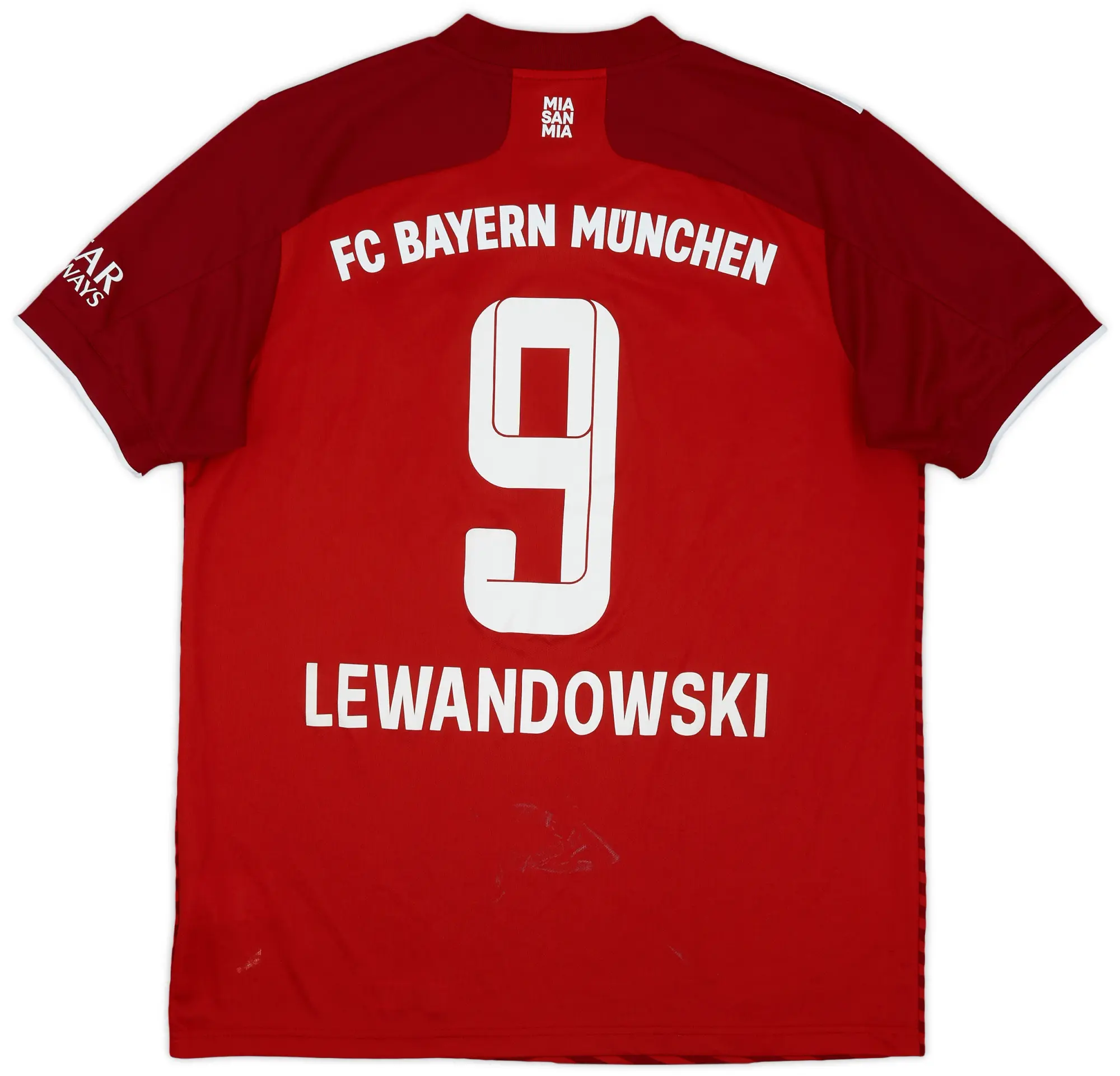2021-22 Bayern Munich Home Shirt Lewandowski #9 - 6/10 - (L)