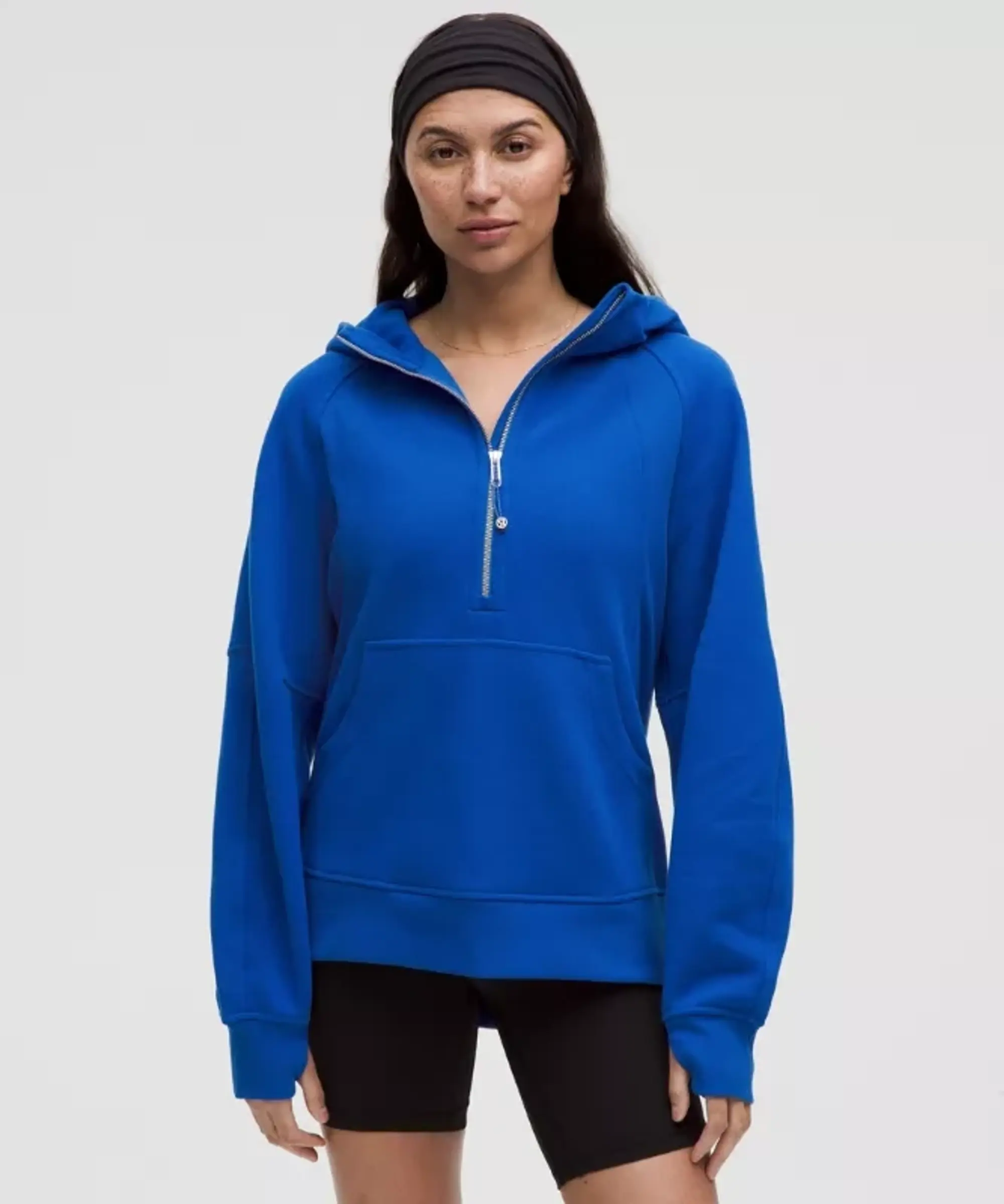lululemon – Women's Scuba Oversized Half-Zip Long Hoodie – Color Blue – Size M/L