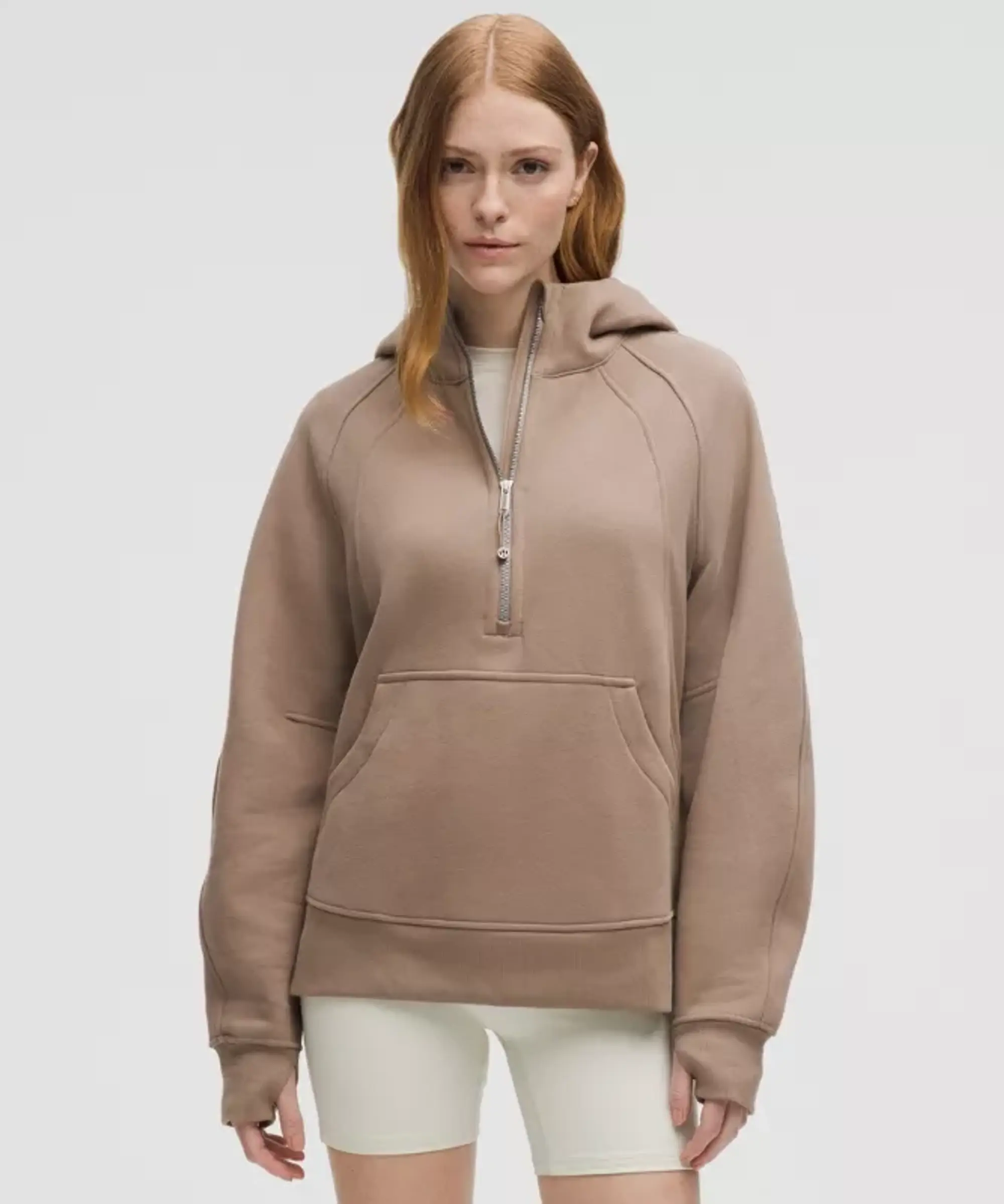 lululemon – Women's Scuba Oversized Half-Zip Long Hoodie – Color Brown – Size M/L