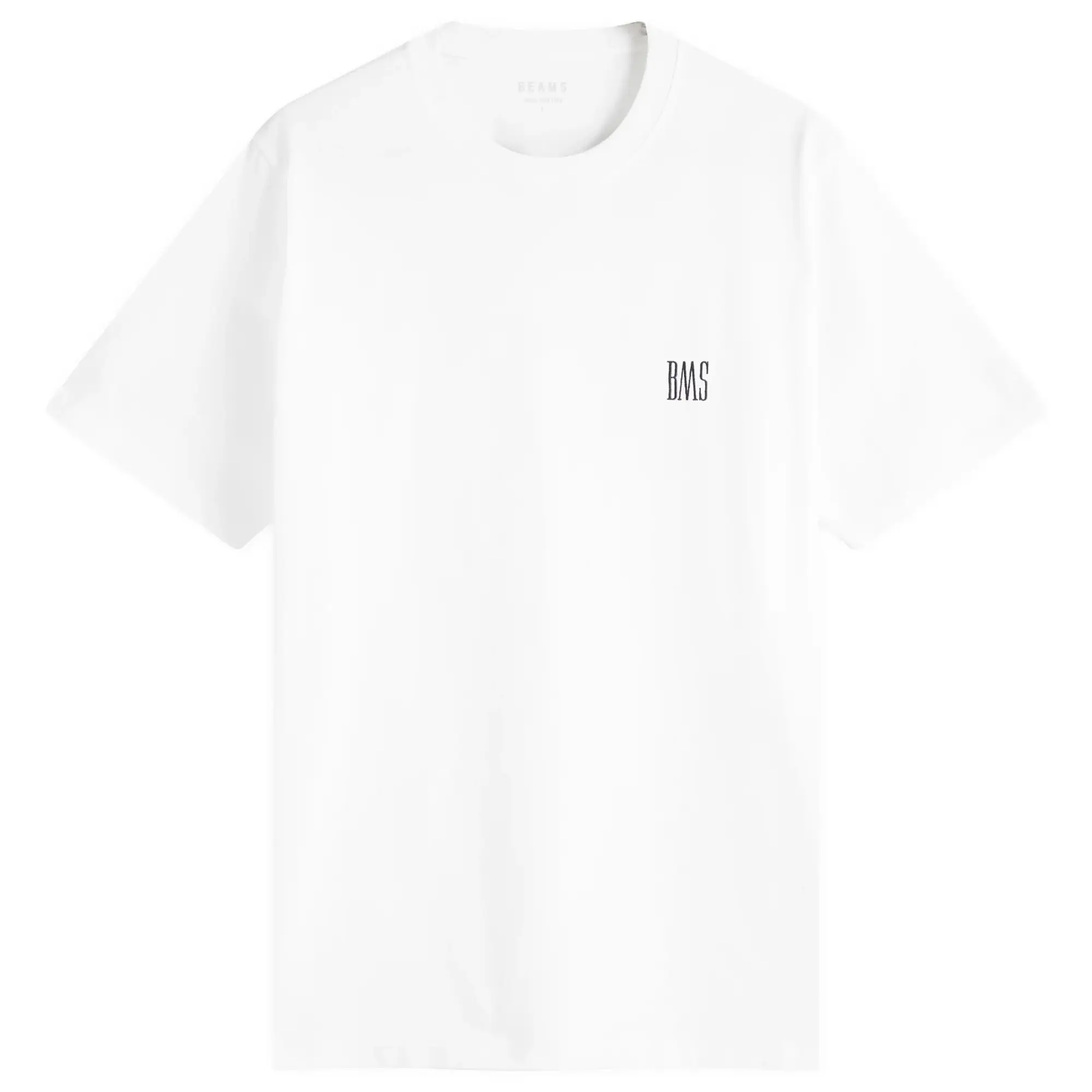BEAMS Men's BMS Logo T-Shirt White