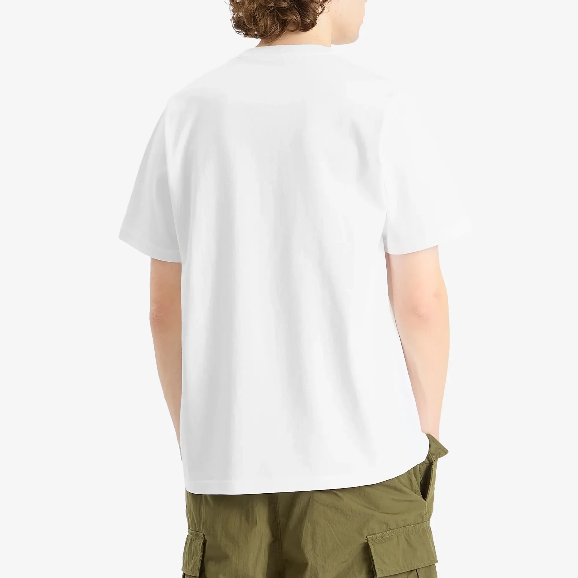BEAMS Men's BMS Logo T-Shirt White