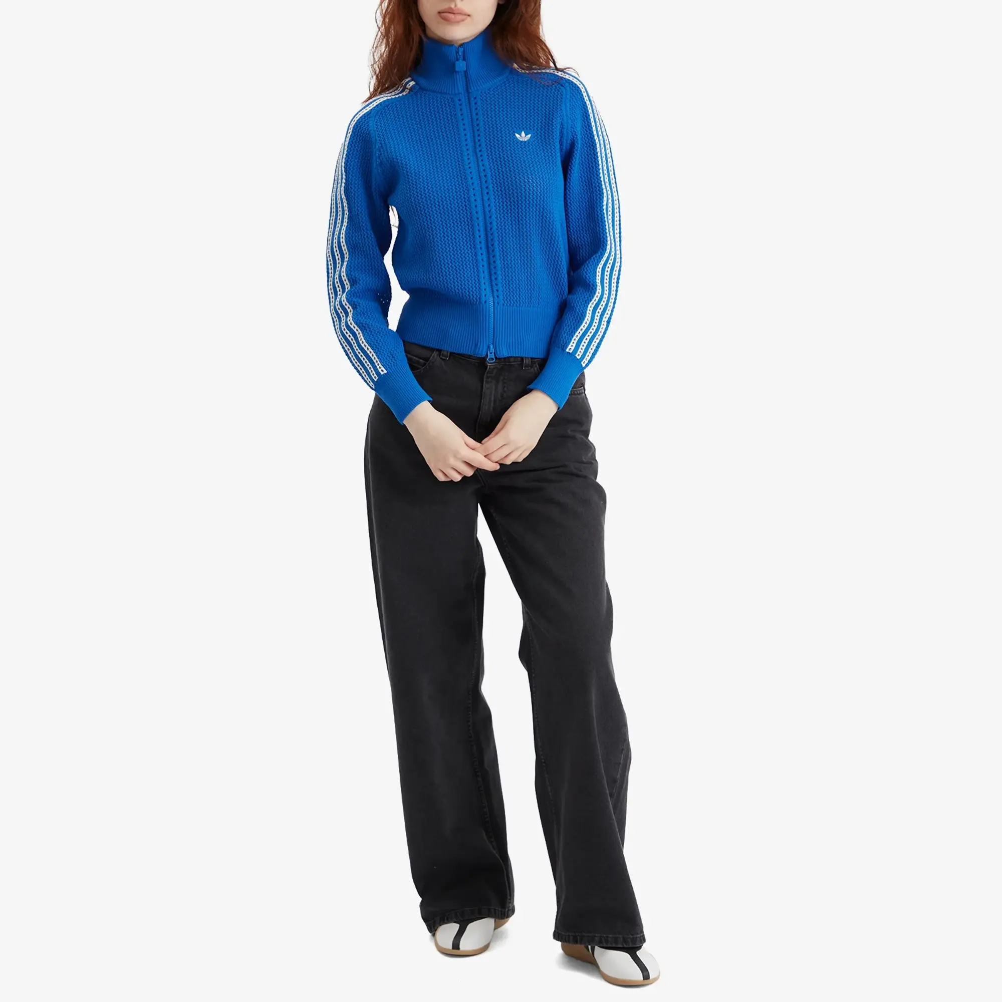 Adidas Women's Originals Premium Crochet Track Top Blue