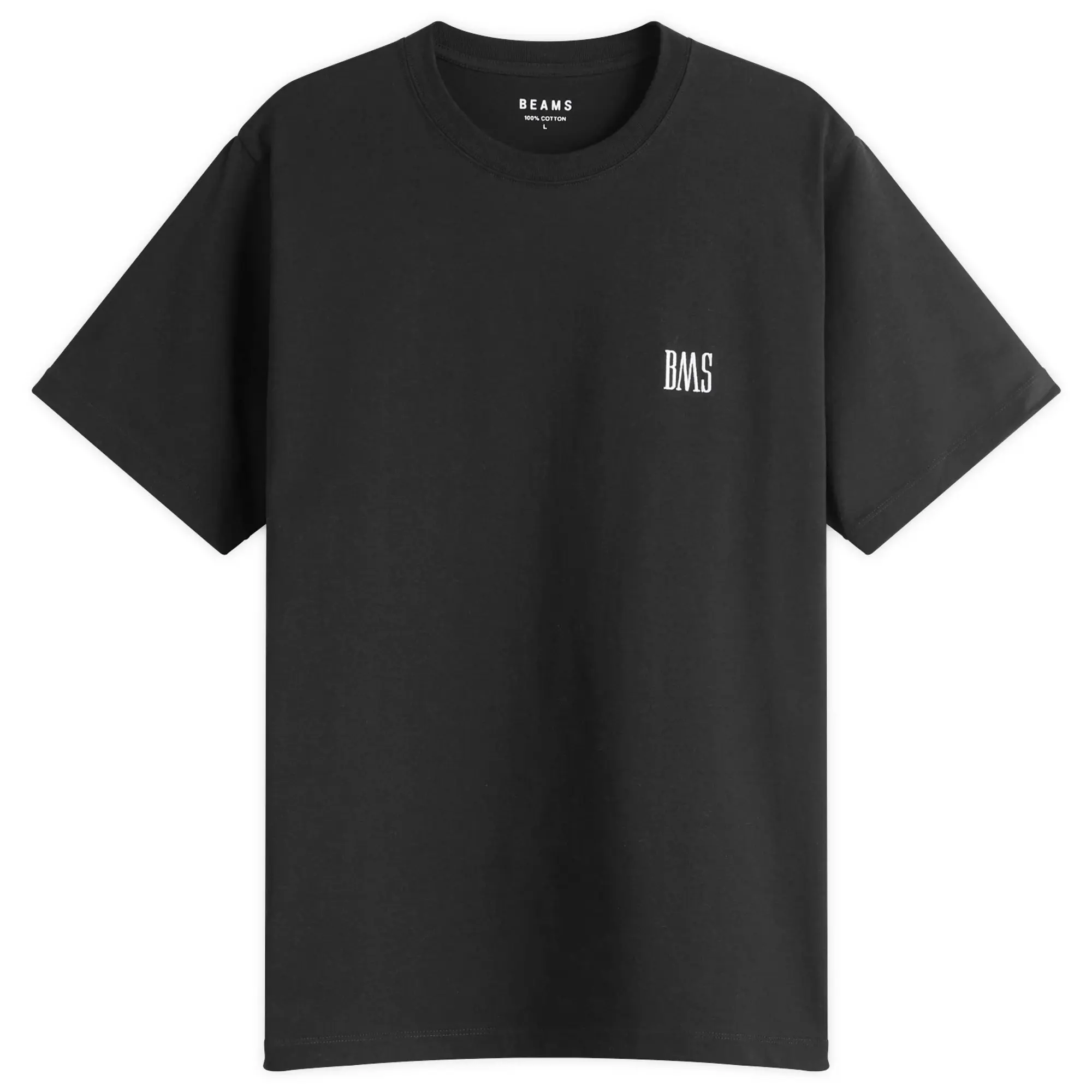 BEAMS Men's BMS Logo T-Shirt Black