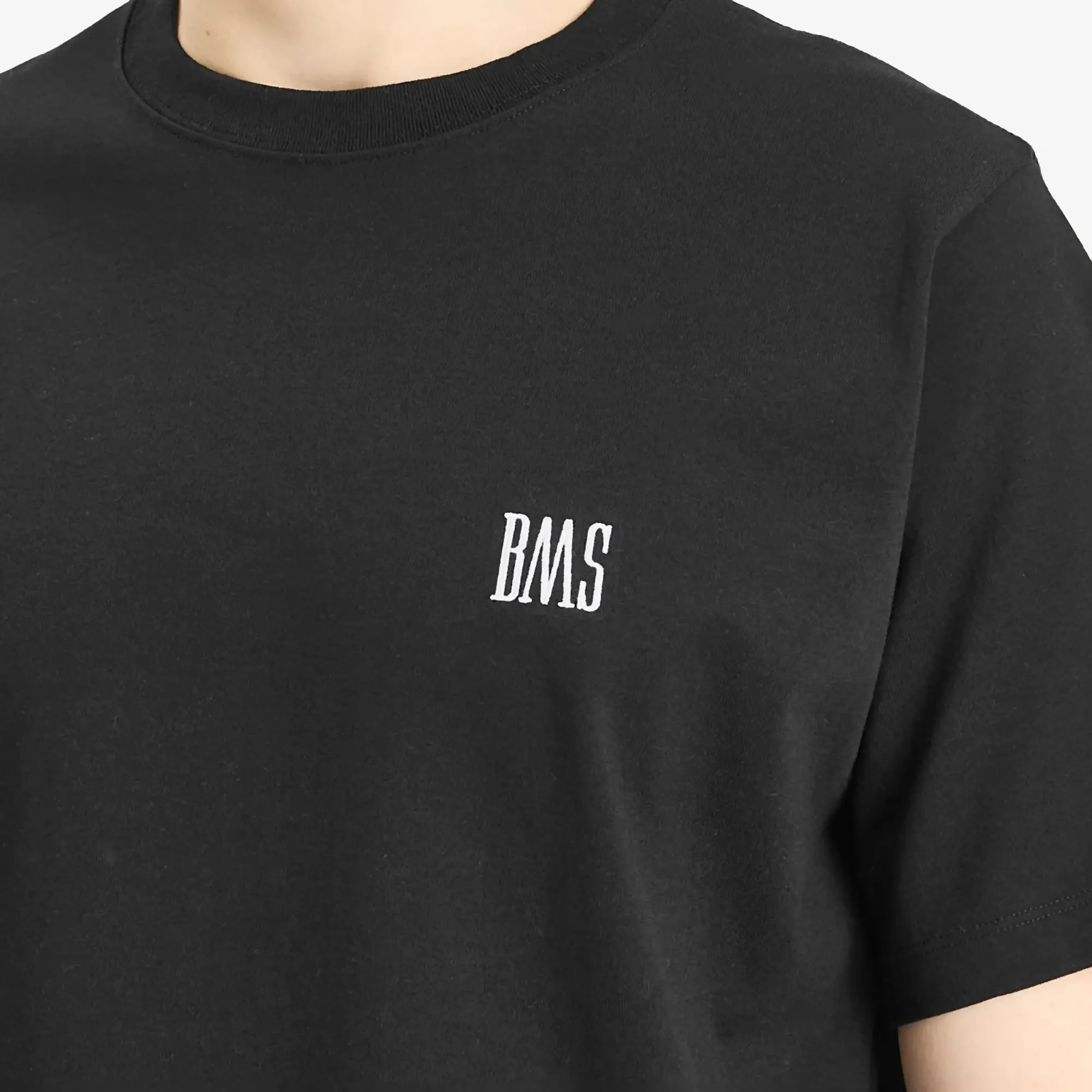 BEAMS Men's BMS Logo T-Shirt Black