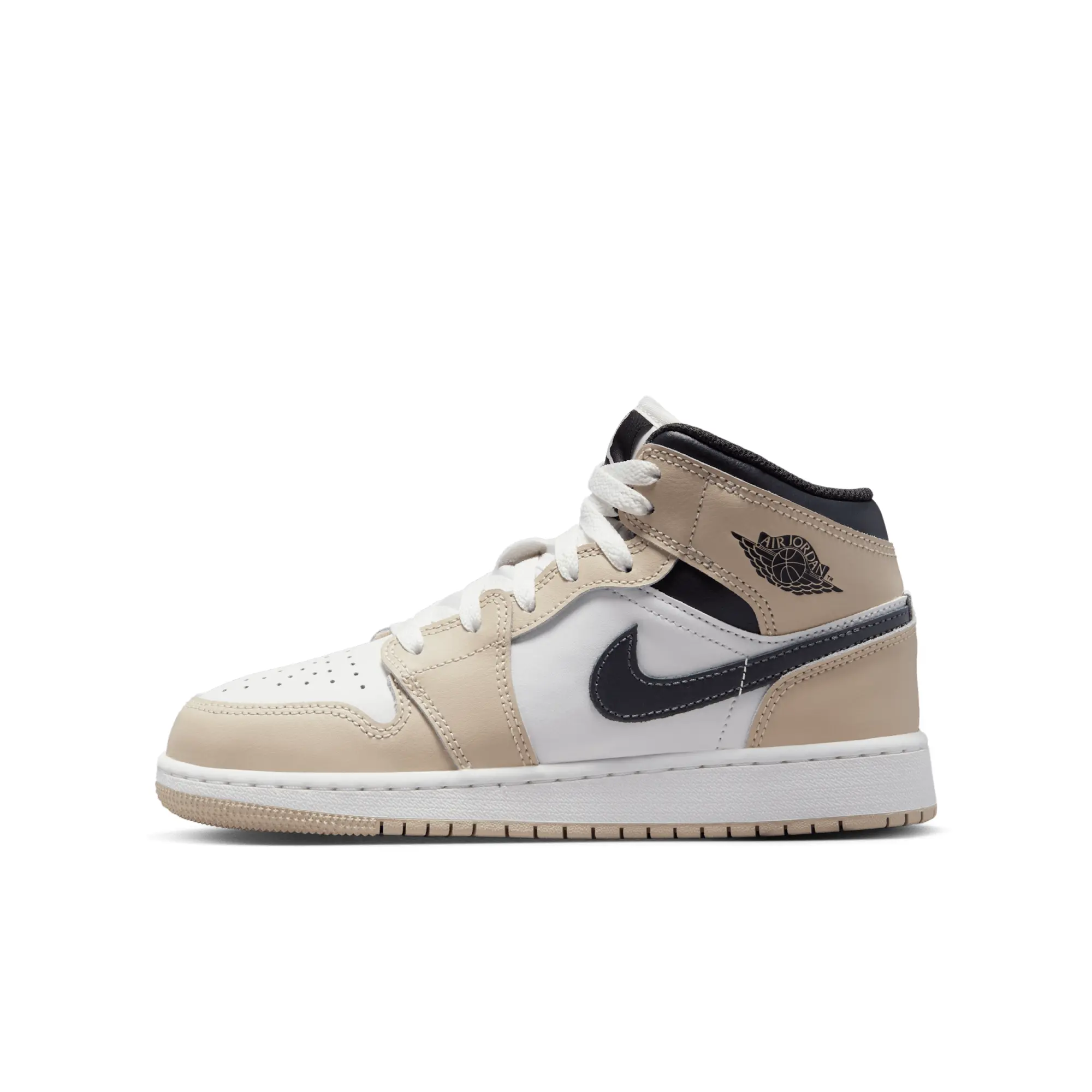 Nike Air Jordan 1 Mid Older Kids' Shoes - White