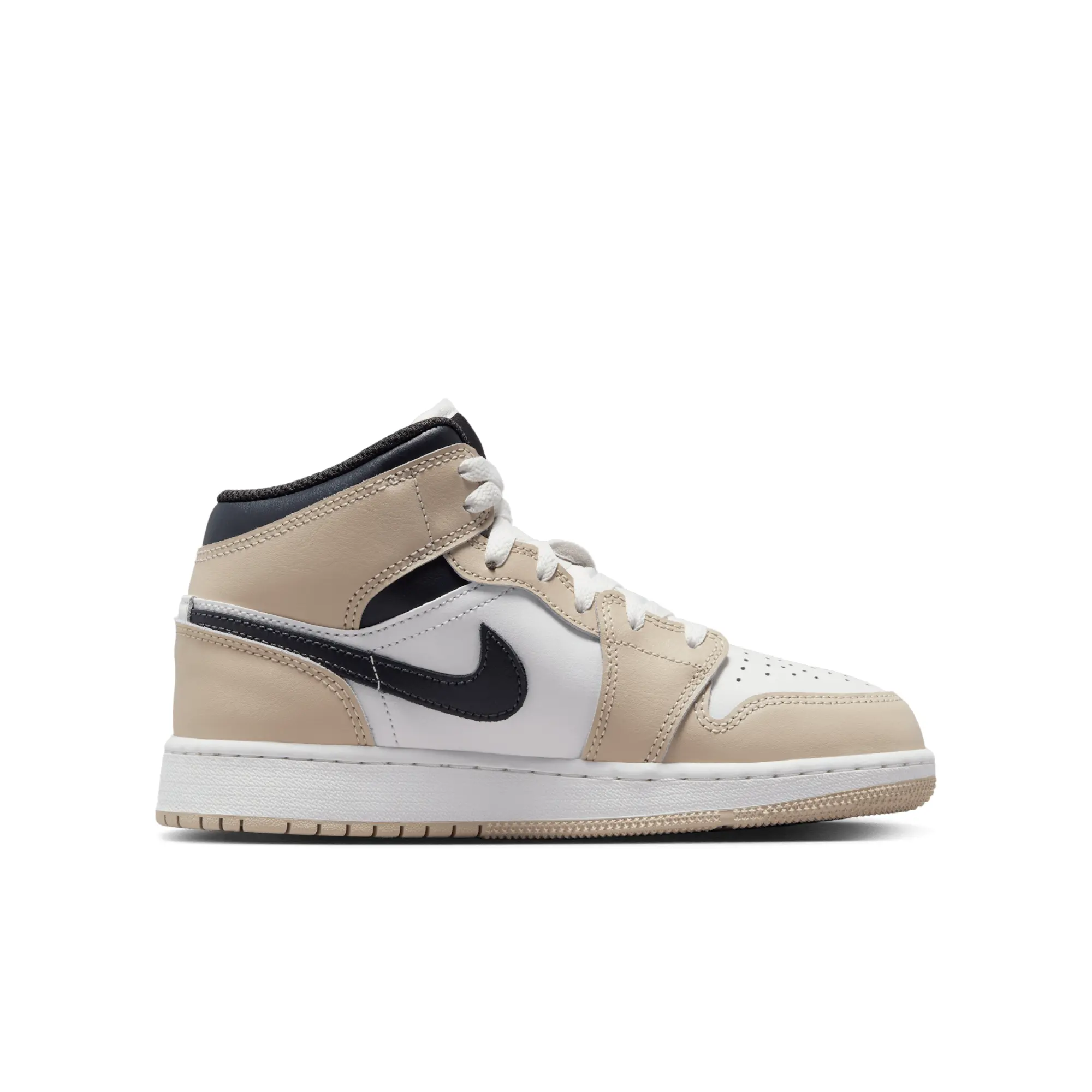 Nike Air Jordan 1 Mid Older Kids' Shoes - White