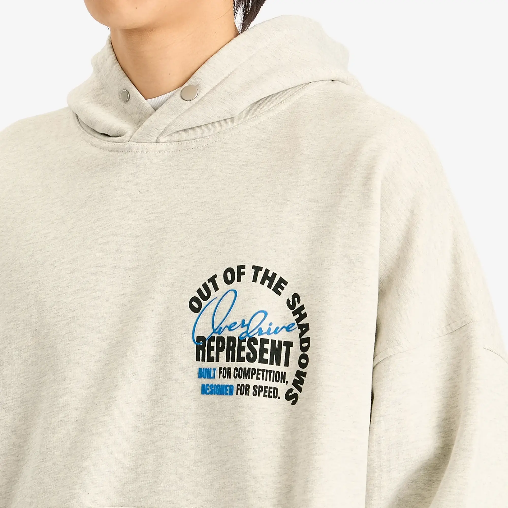 Represent Men's Out Of The Shadows Hoodie Ice Grey Marl