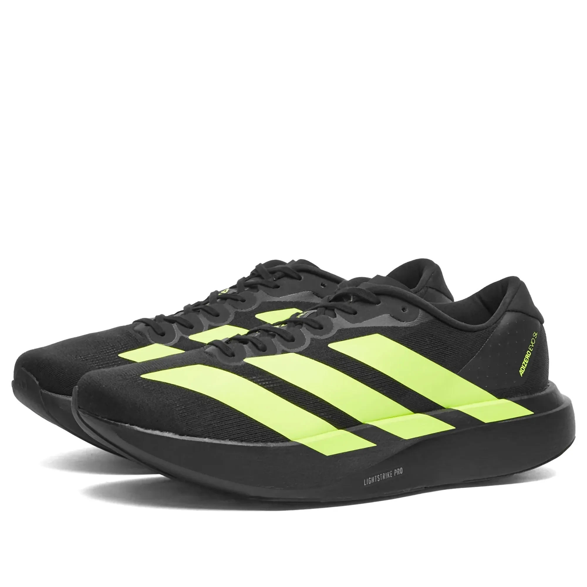 Adidas Men's Adizero Evo SL M Black/Lucid Lemon/Iron Metallic | JR3420 ...