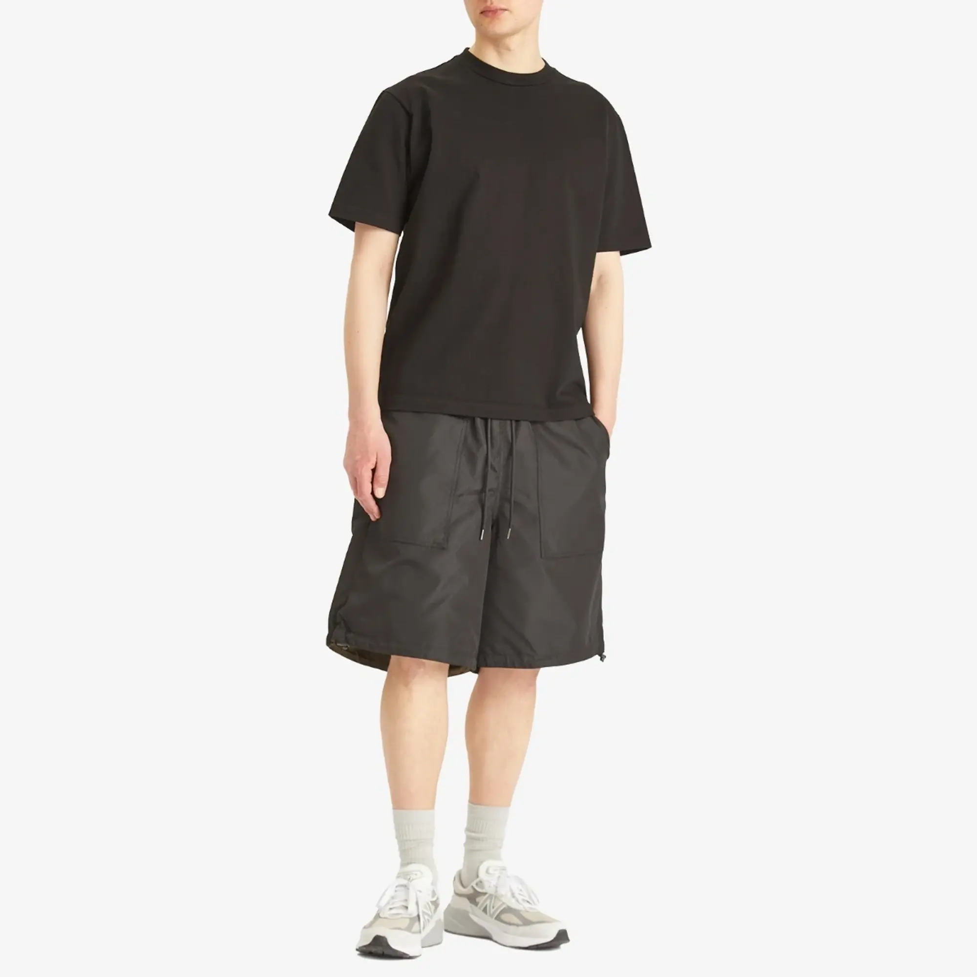 Taion Men's Military Reversible Wide Shorts Black