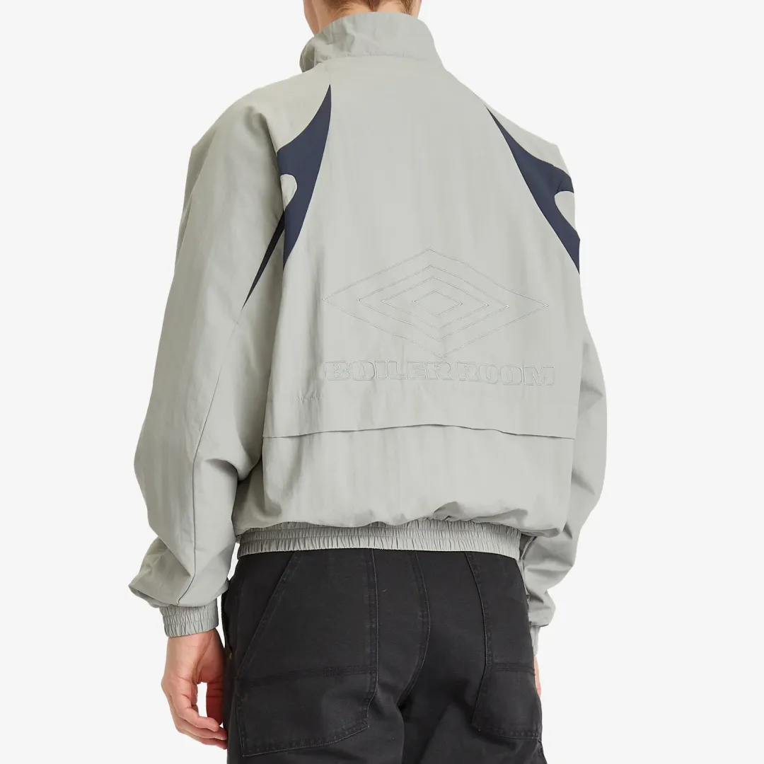 Boiler Room Men's x Umbro Shell Track Jacket Grey | UMBRJK11G-RY