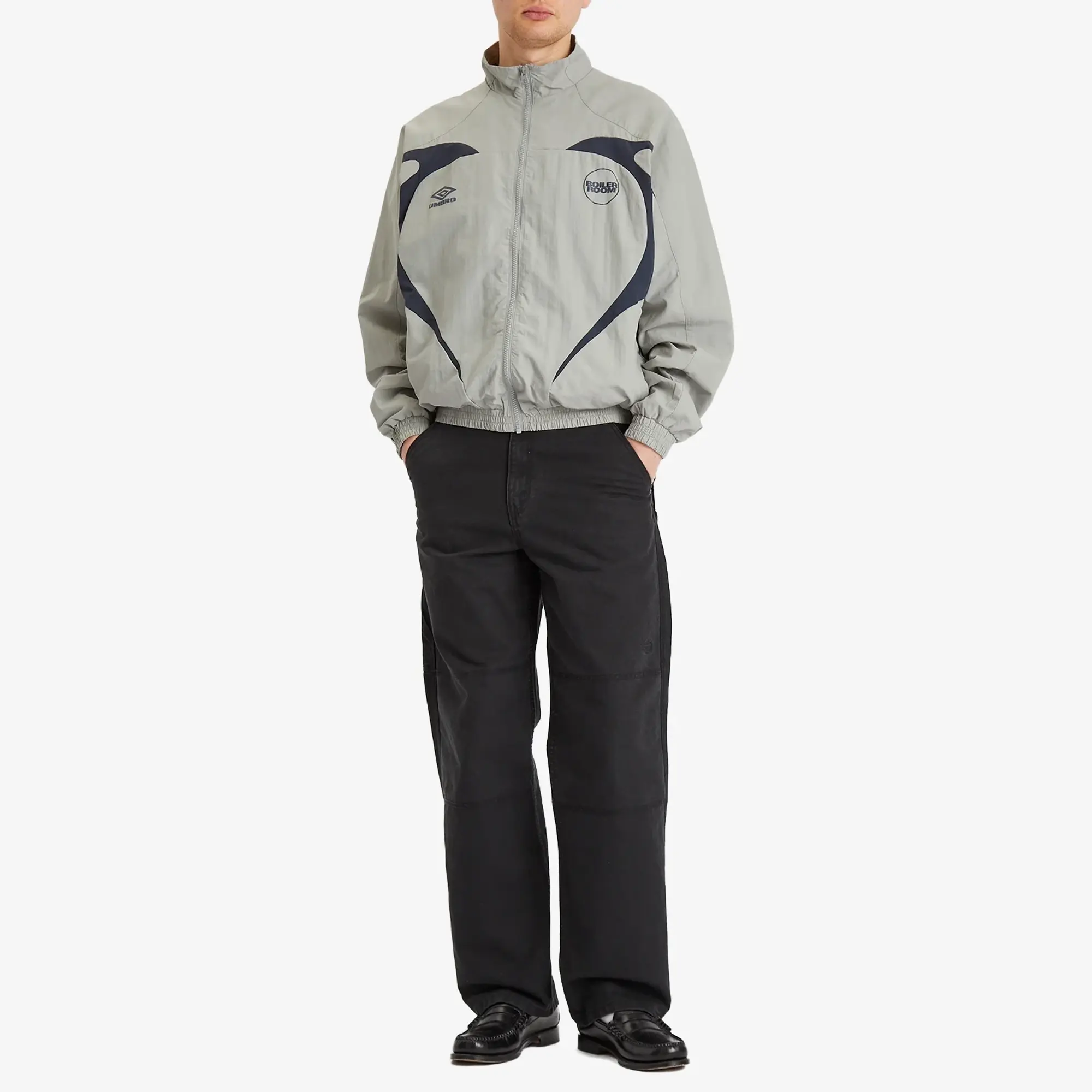 Boiler Room Men's x Umbro Shell Track Jacket Grey